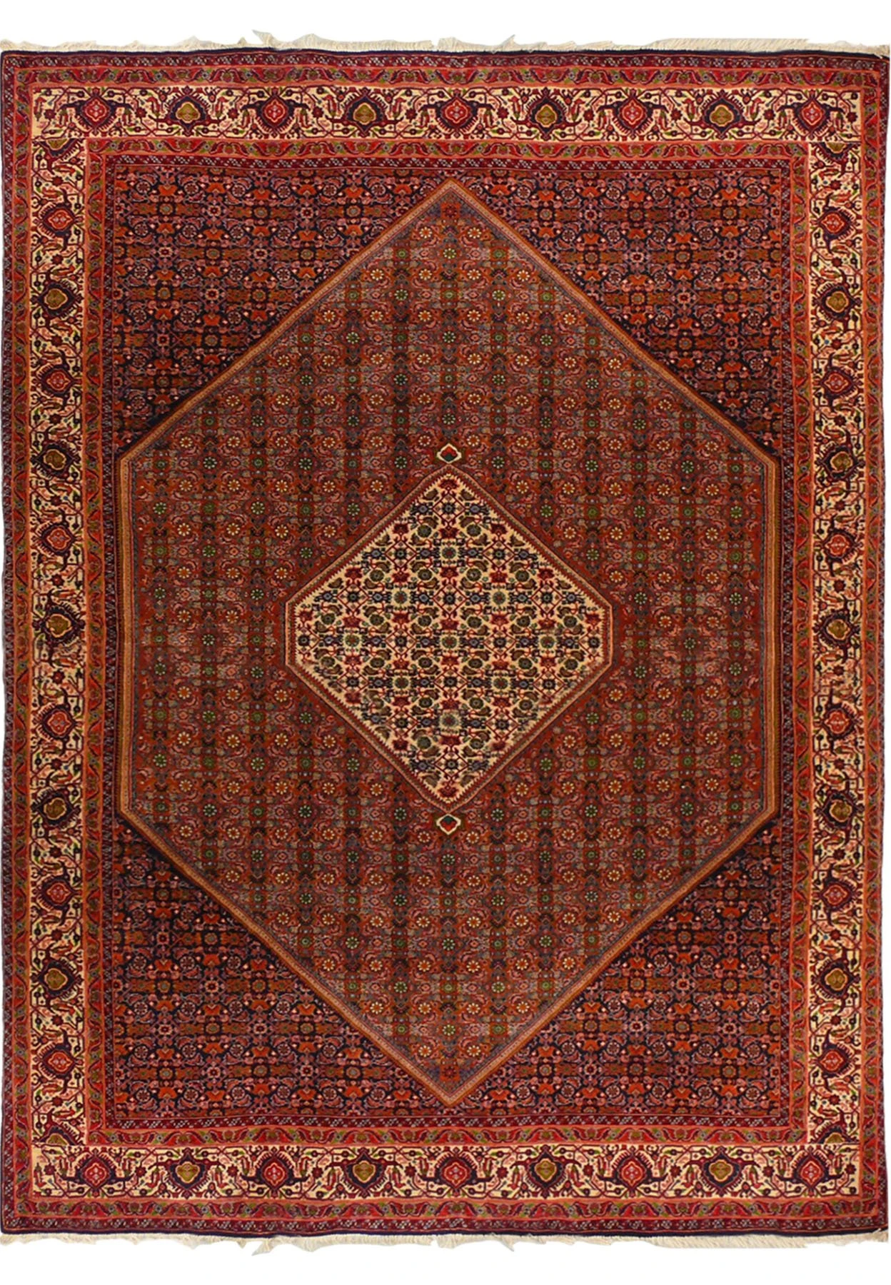 6'8 x 9'2 Antique Persian Bijar Rug
