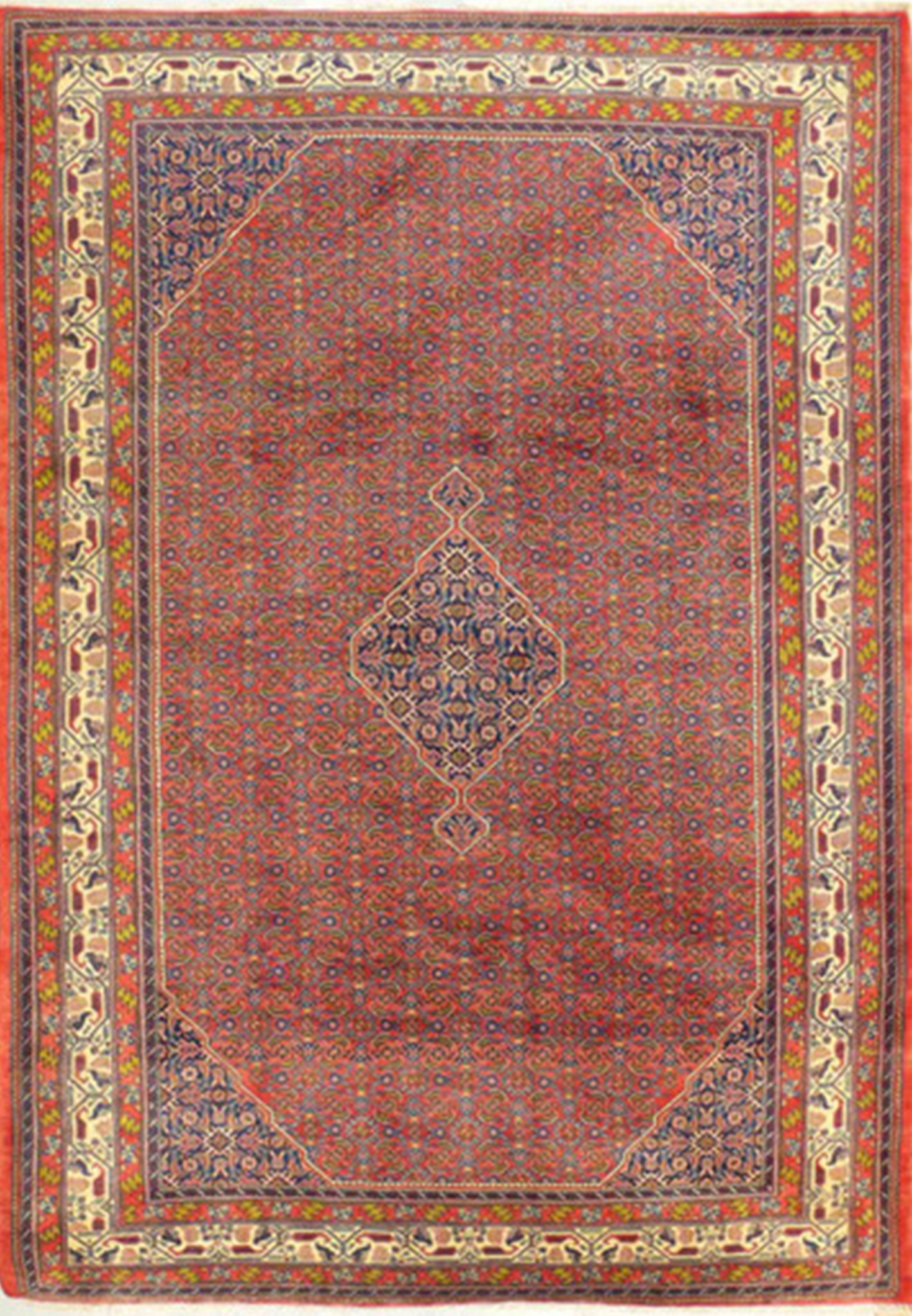7 x 10 Persian Enjalas Double Medallion Rug
