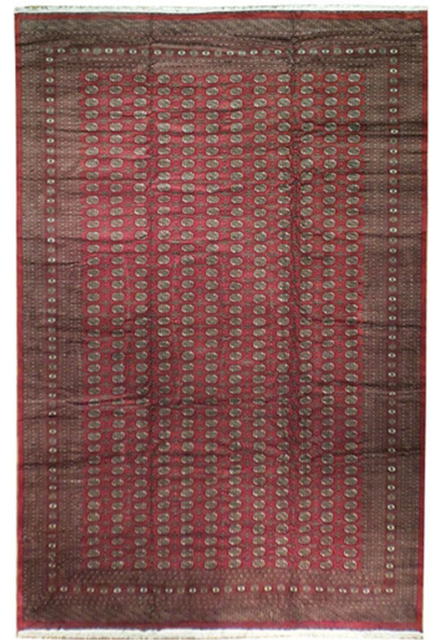 Red Bokhara Rug 12'8'' x 19'2'' silky wool fine weave