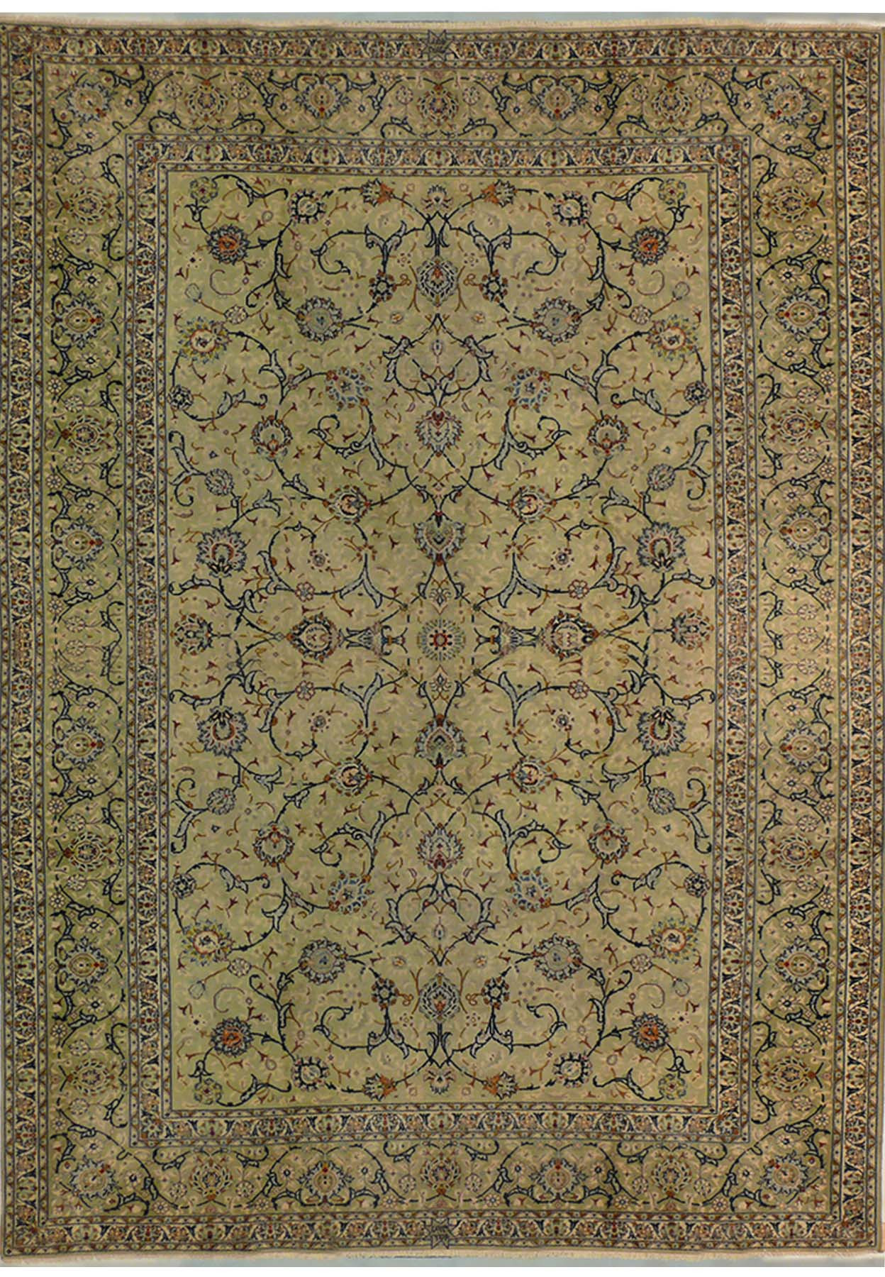 8'8" x 12'1" Persian Kashan Rug