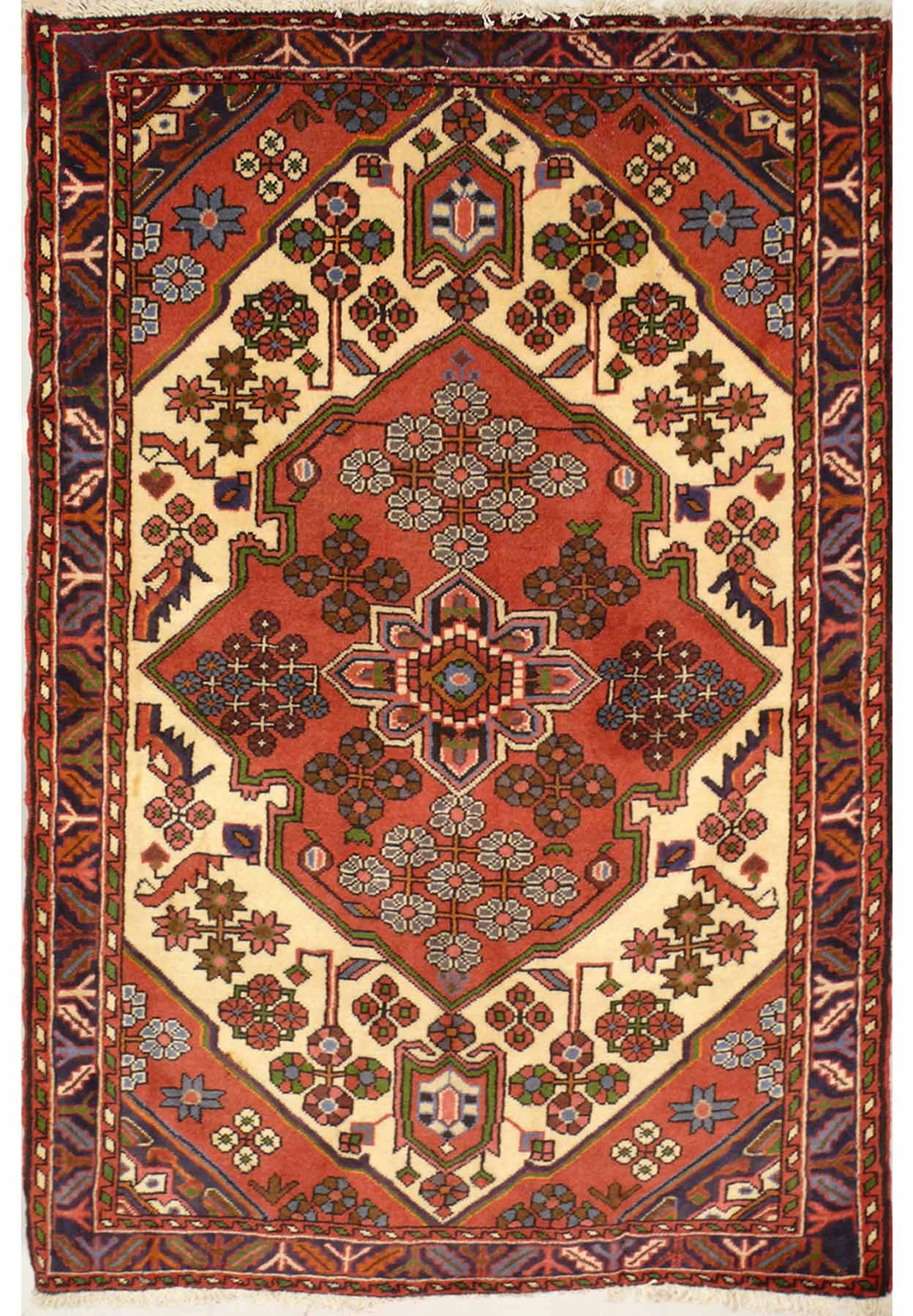 3'4 x 5 Persian Shahsavan Geometric Rug