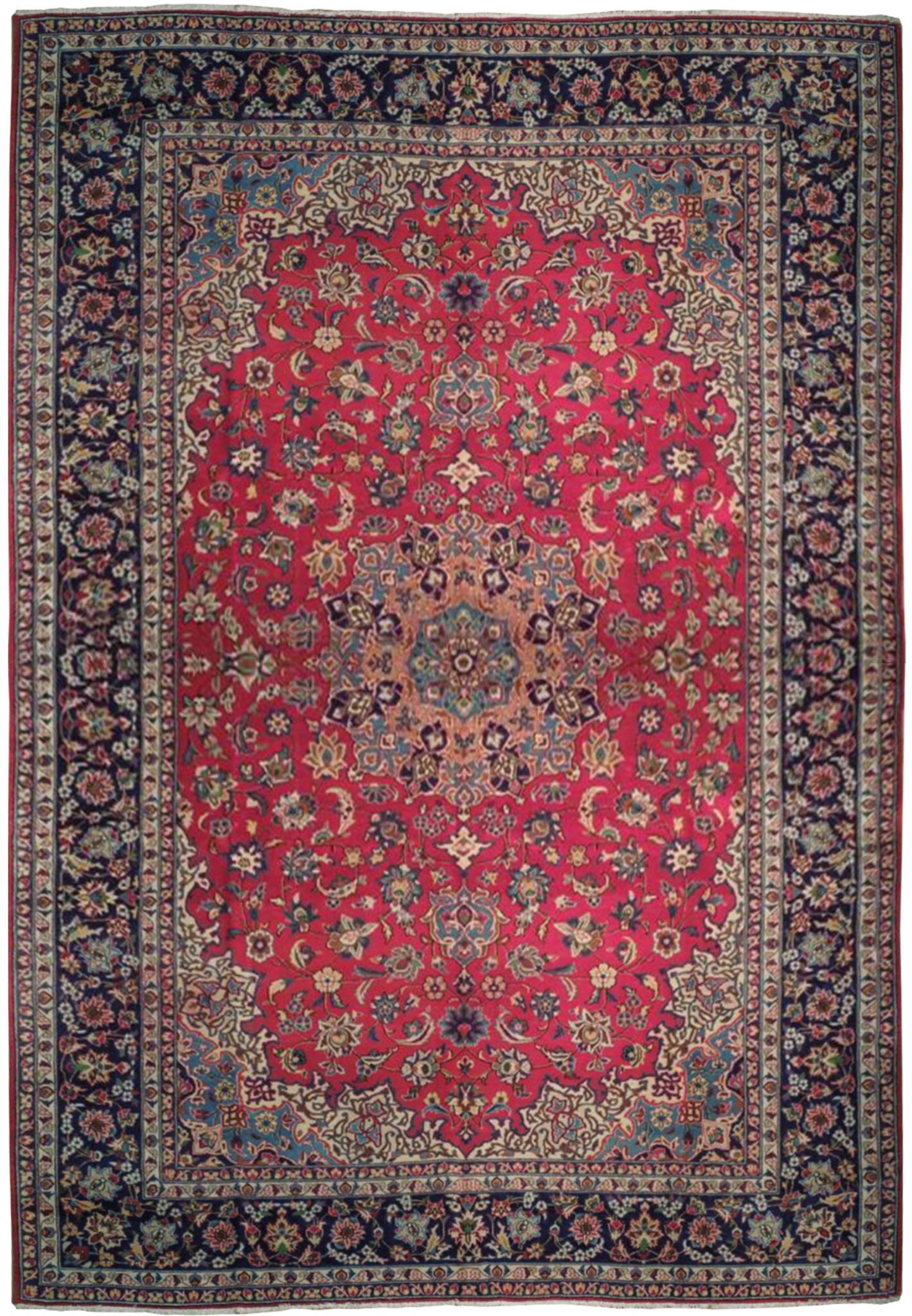 Image of a 10x16 Persian Najafabad rug, featuring intricate floral motifs and a vibrant color palette.