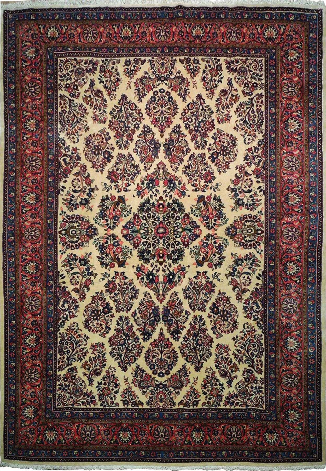 7 x 10 Floral Persian Sarough Rug