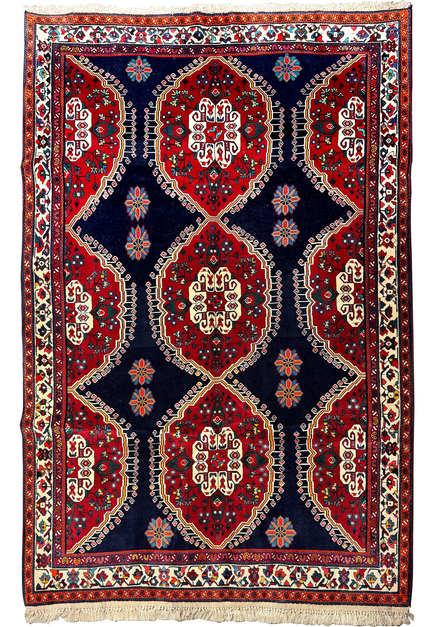 ラグ・カーペット khamse qashqai rug Premium 5x8 Persian Qashqai Rug - Authentic Tribal Elegance for