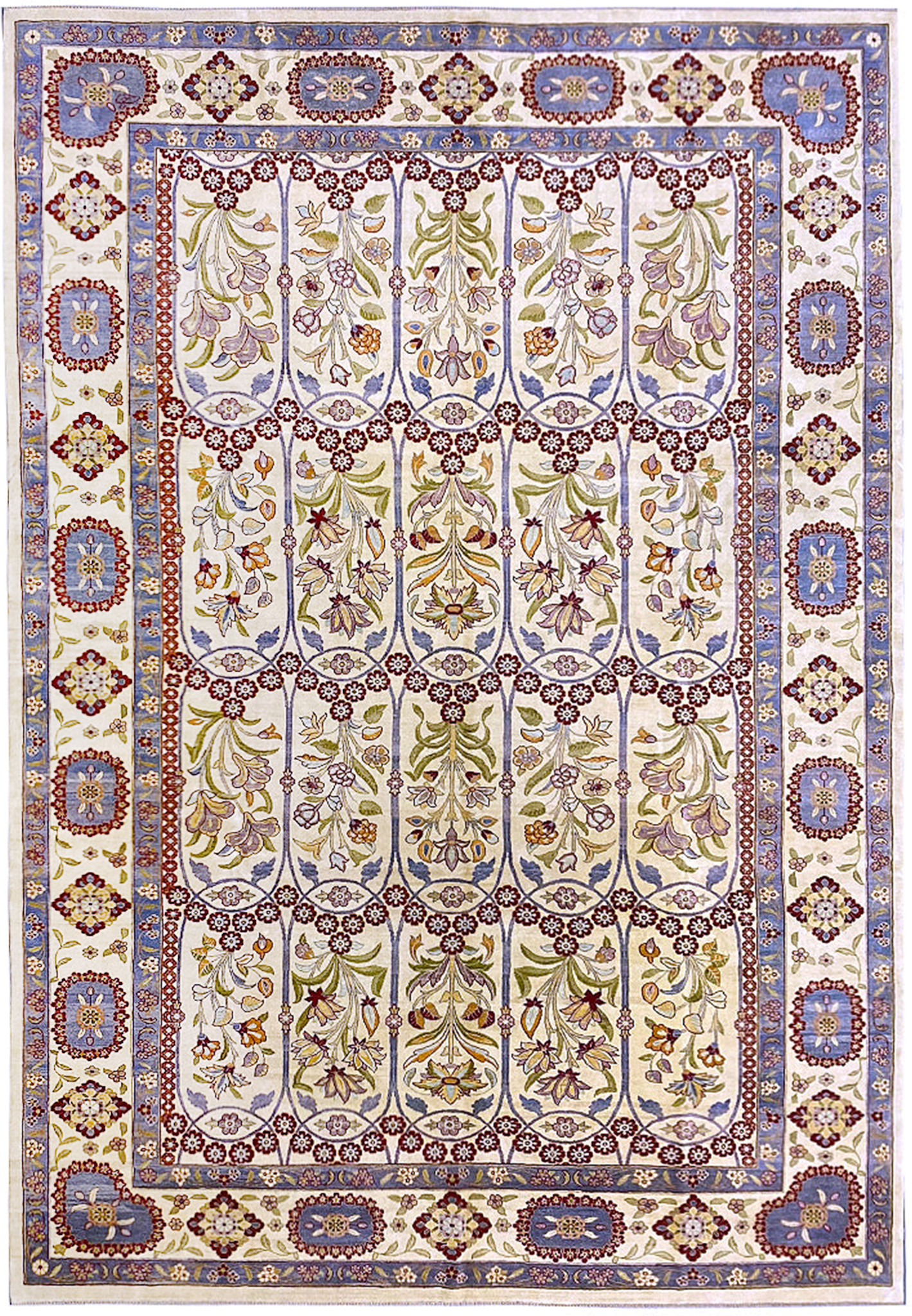 Full view of the 12 x 16 Oriental Ziglar Rug showcasing complete floral design.