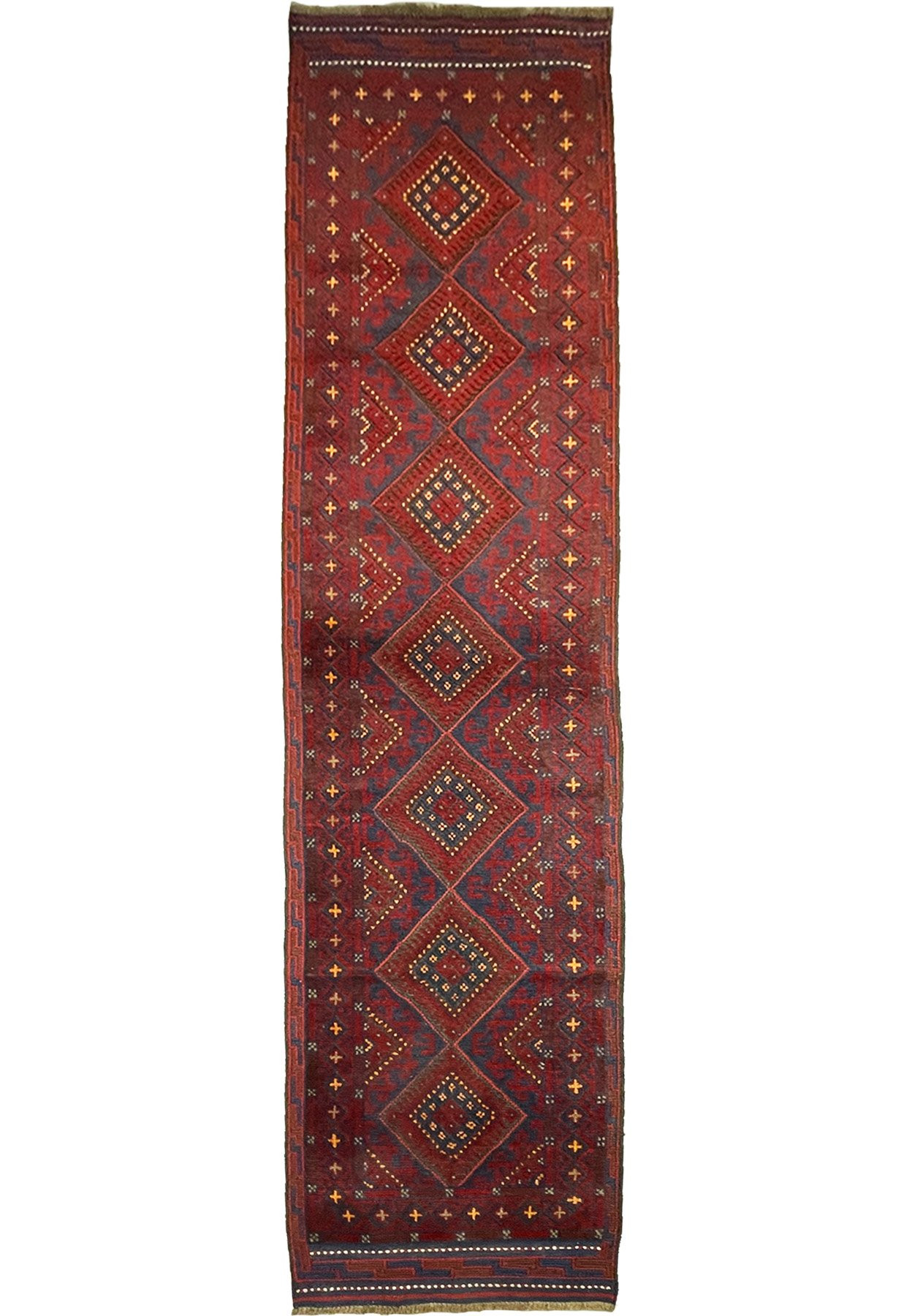 2' x 9'1" Afghan Mashwani Runner Rug