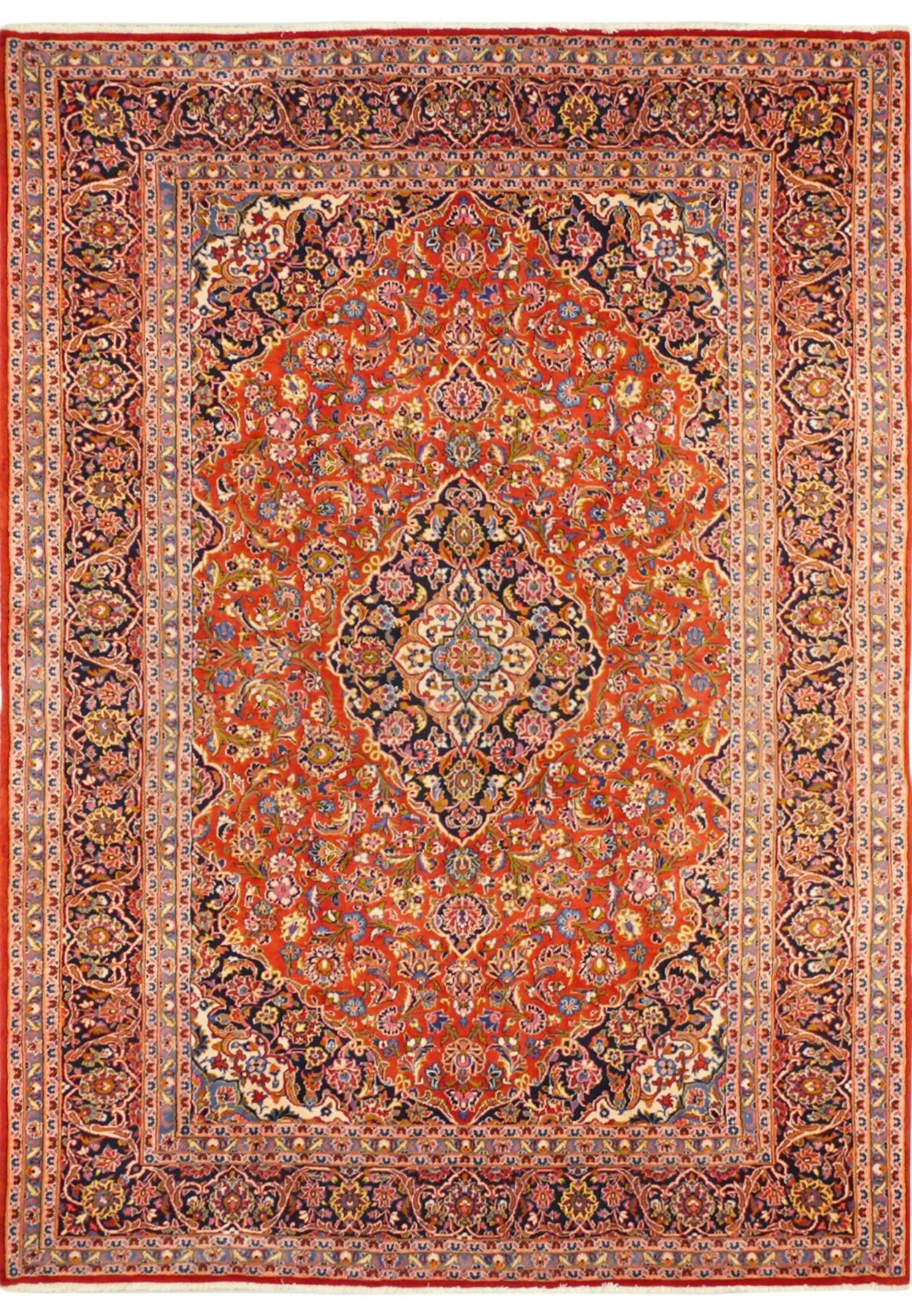 9'4" x 13'2" Persian Kashan Rug | Known from Shark Tank