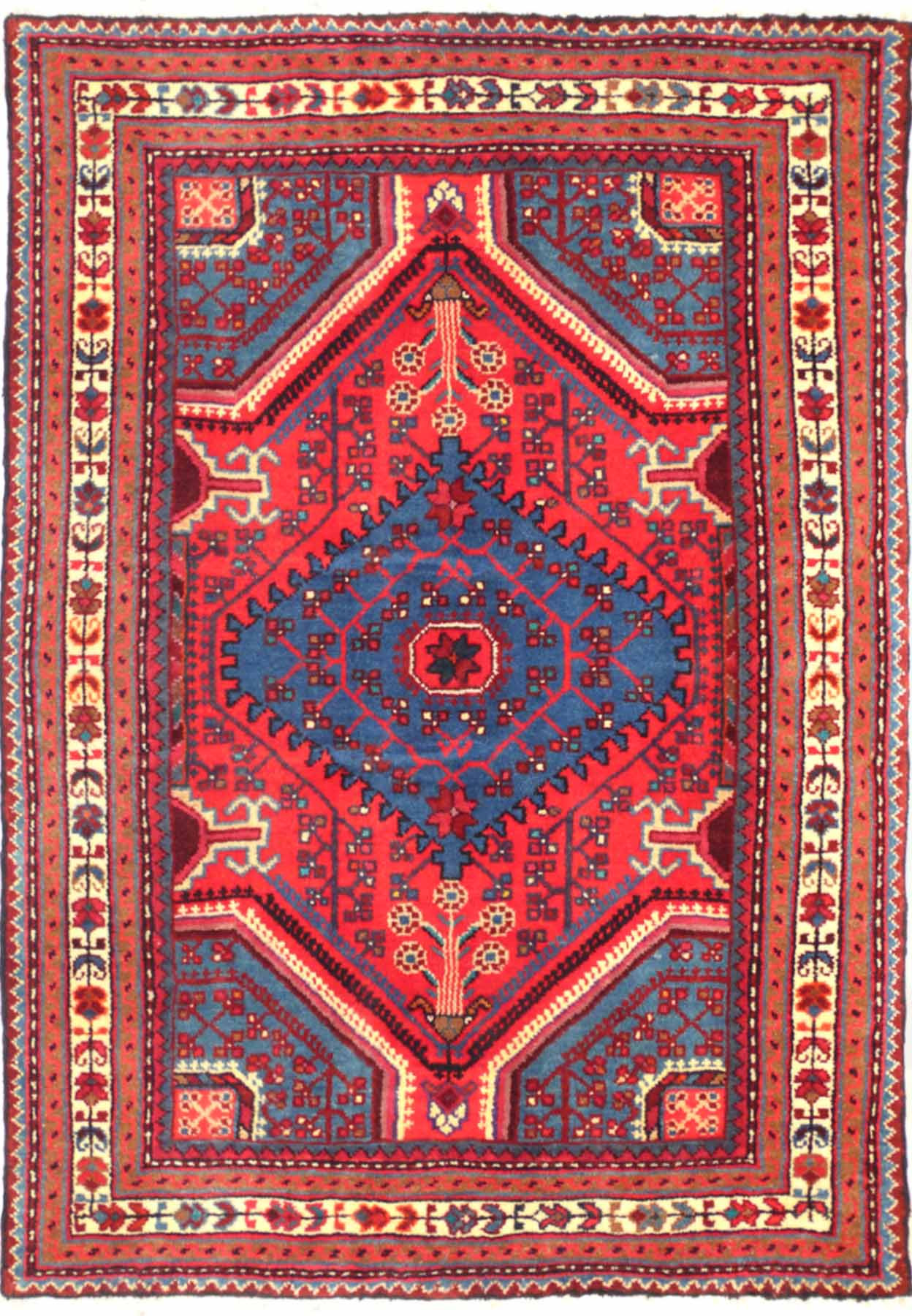 3'5 x 4'7 Persian Yalameh Geometric Rug