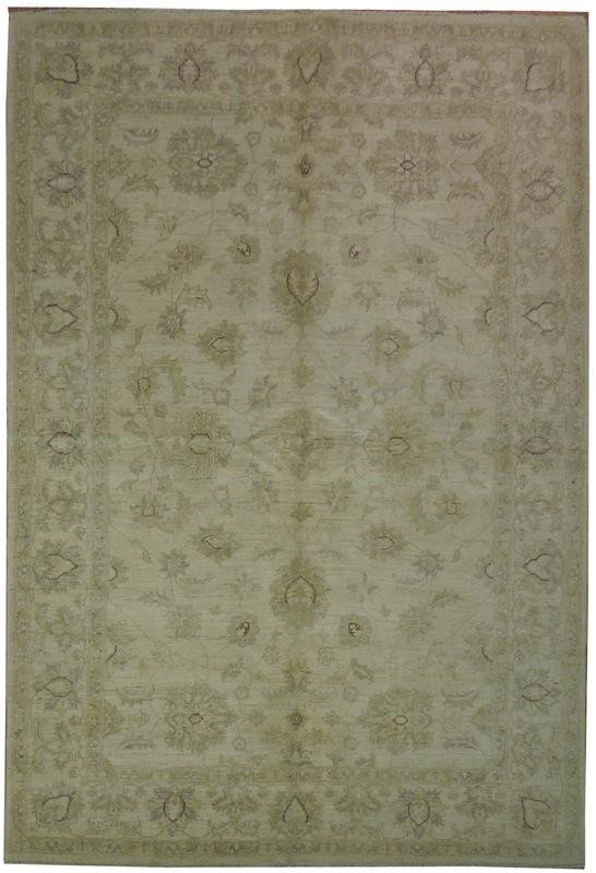 6x9 Chobi Peshawar Rug Oriental Ivory Oushak