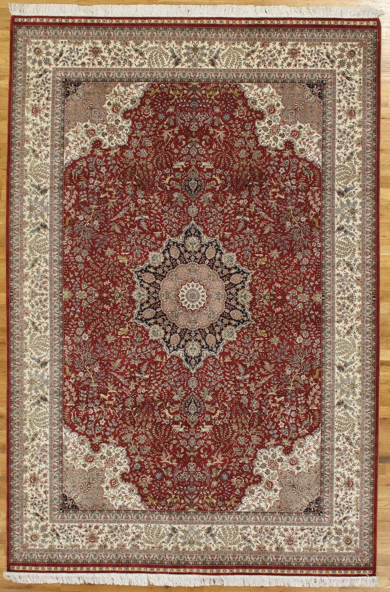 6 x 9 Super Fine Classic Tabriz 100% Silk