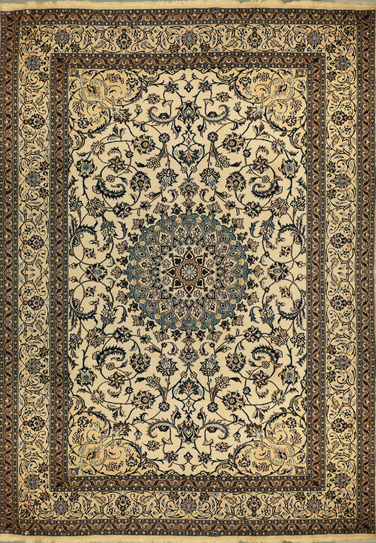 8 x 11'4" Persian Nain Rug 1