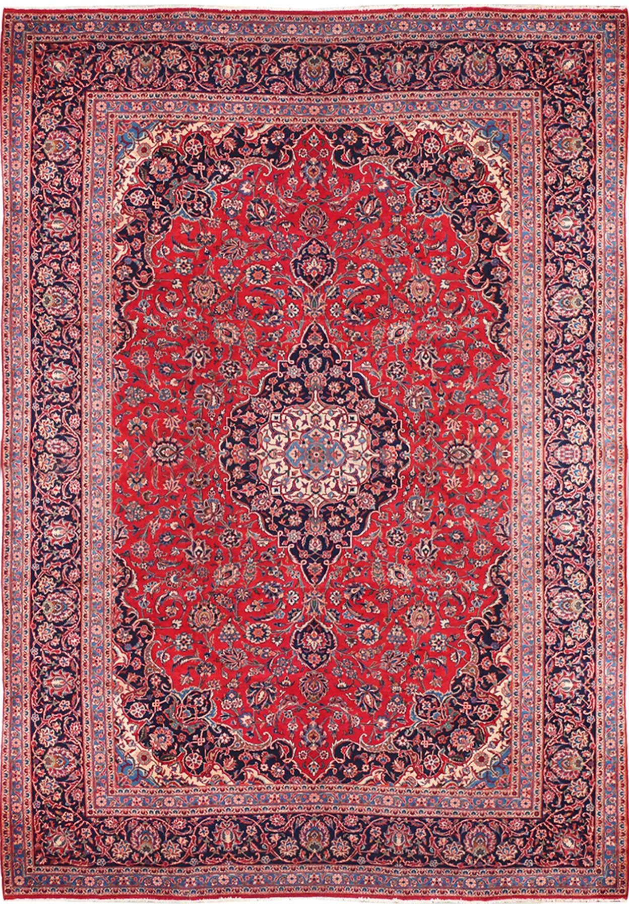 10 x 14 Classic Persian Kashan Rug | Known from TV Show Shark Tank