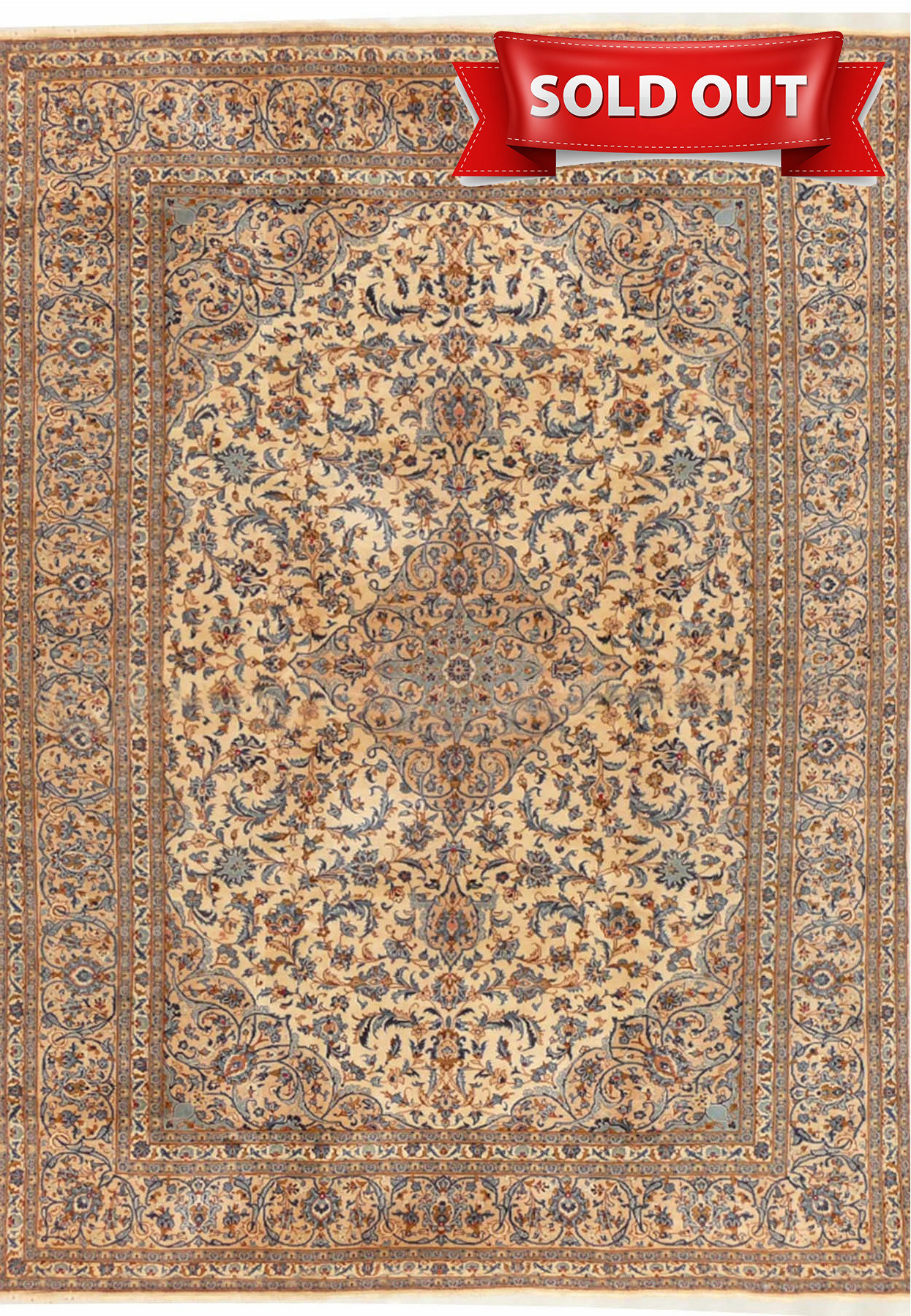 10 x 14 Persian Kashan Rug 3