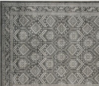 American Navajo Lore Motif Charming Hand Woven 6' x 9' Gray Rug Wool Blend