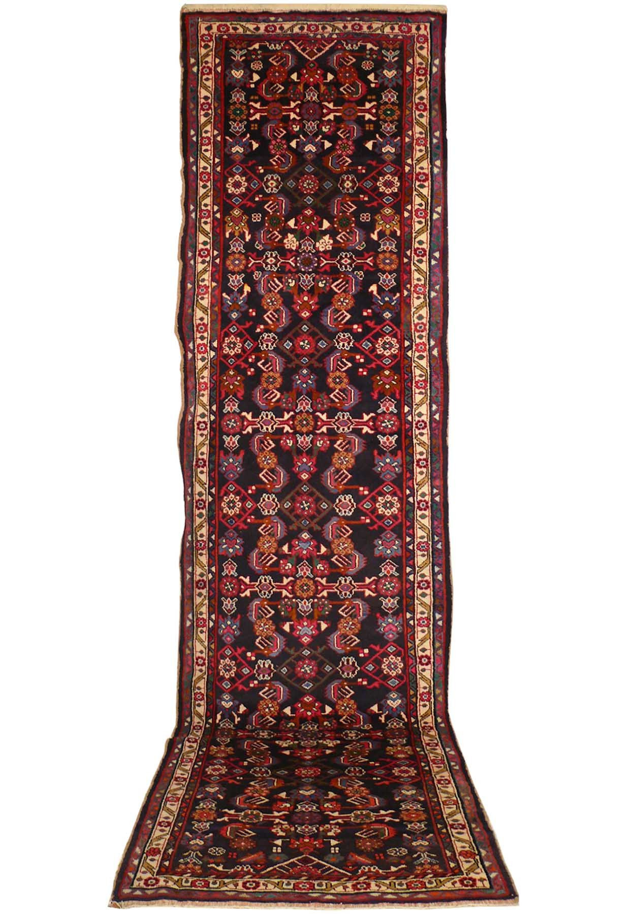 3'2 x 12'2 Persian Hamedan Runner Rug