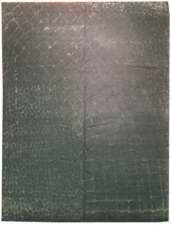 12' x 15' Gray Modern Handmade Pavement Pattern Rug Wool Viscose Soft and Thick