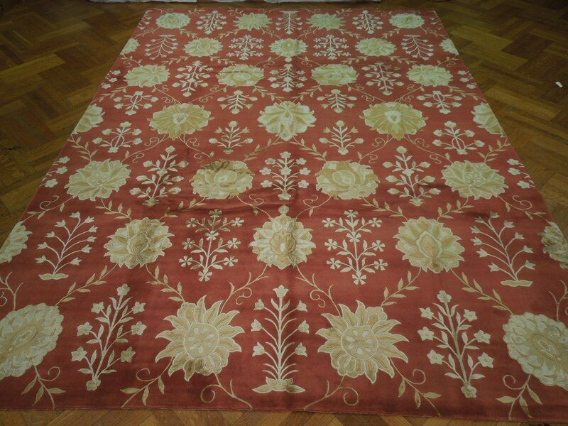 9 x 12 Wool & Silk Transitional Rug