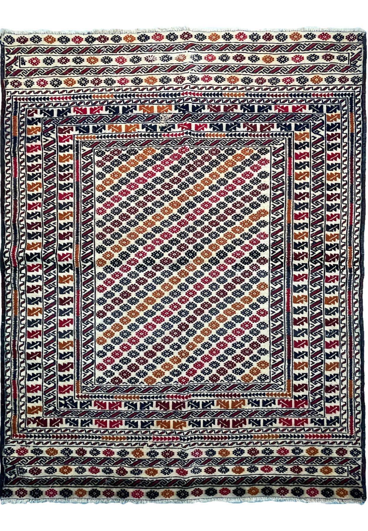 4'2" x 5'4" Antique Persian Baluch Rug