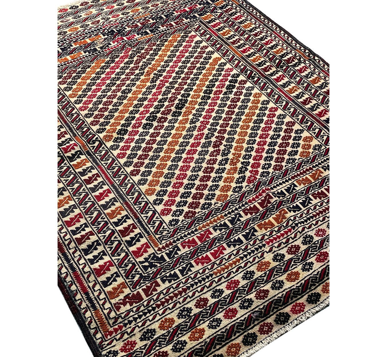 4'2" x 5'4" Antique Persian Baluch Rug