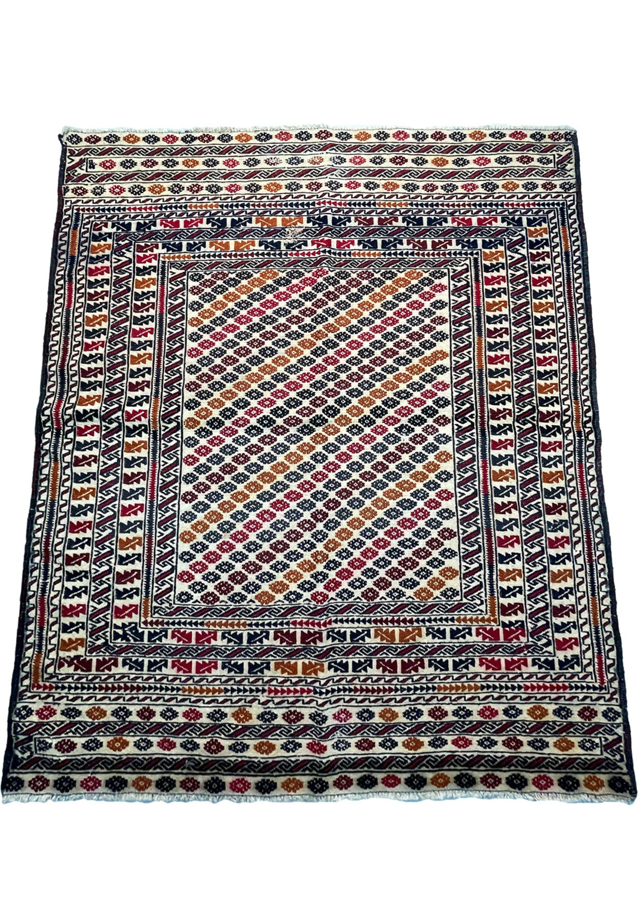 4'2" x 5'4" Antique Persian Baluch Rug
