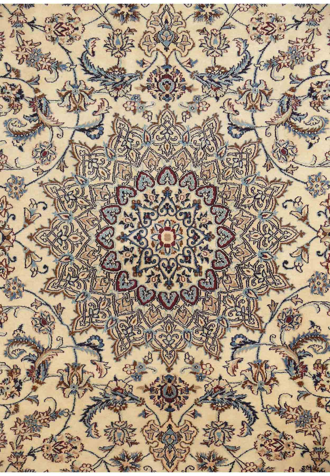 6'6 x 9'6 Persian Nain 9 LAA Star Medallion Rug