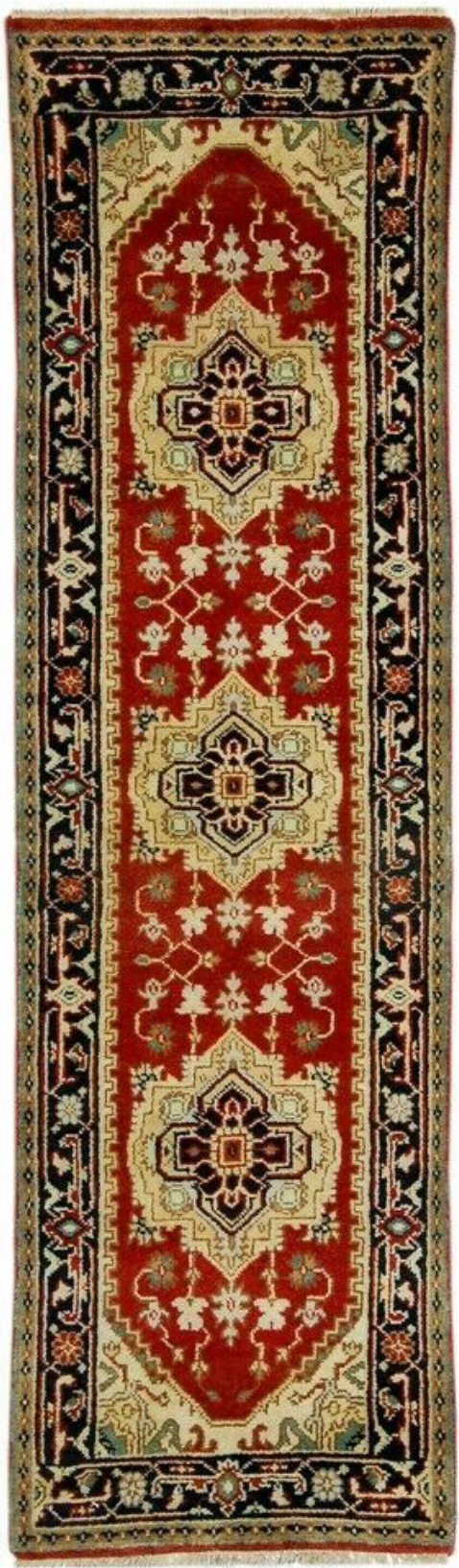3 x 10 Caucasian Design Geometric Serapi Runner