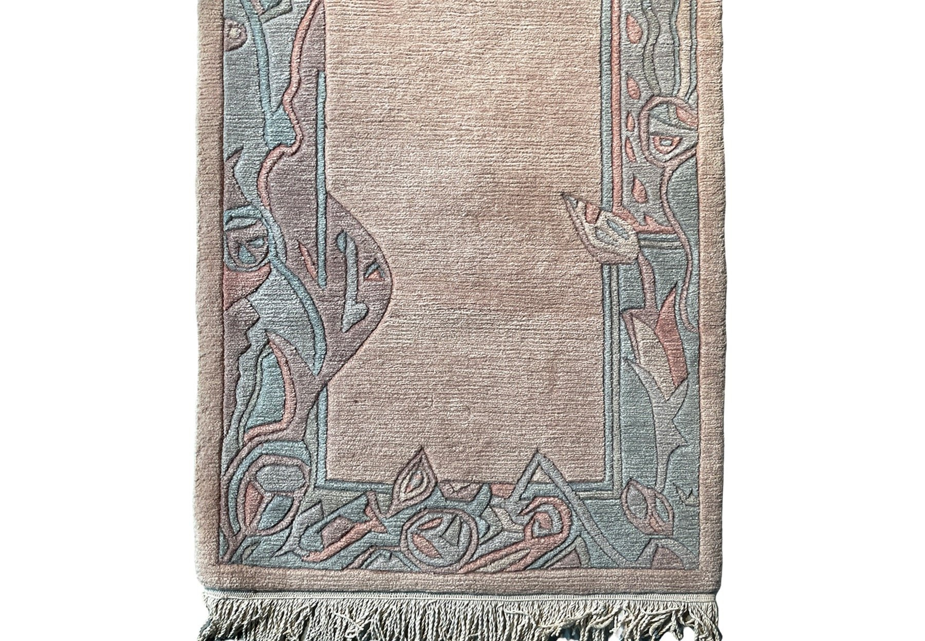Texture and fabric quality of the 2'6" x 11'2" Modern Nepali Runner Rug.