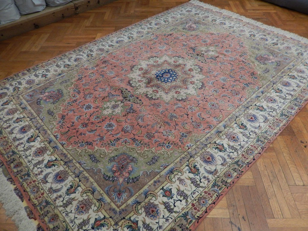 8 x 12 Persian Tabriz 70 Raj Wool & Silk Rug | Signed by Master Weaver