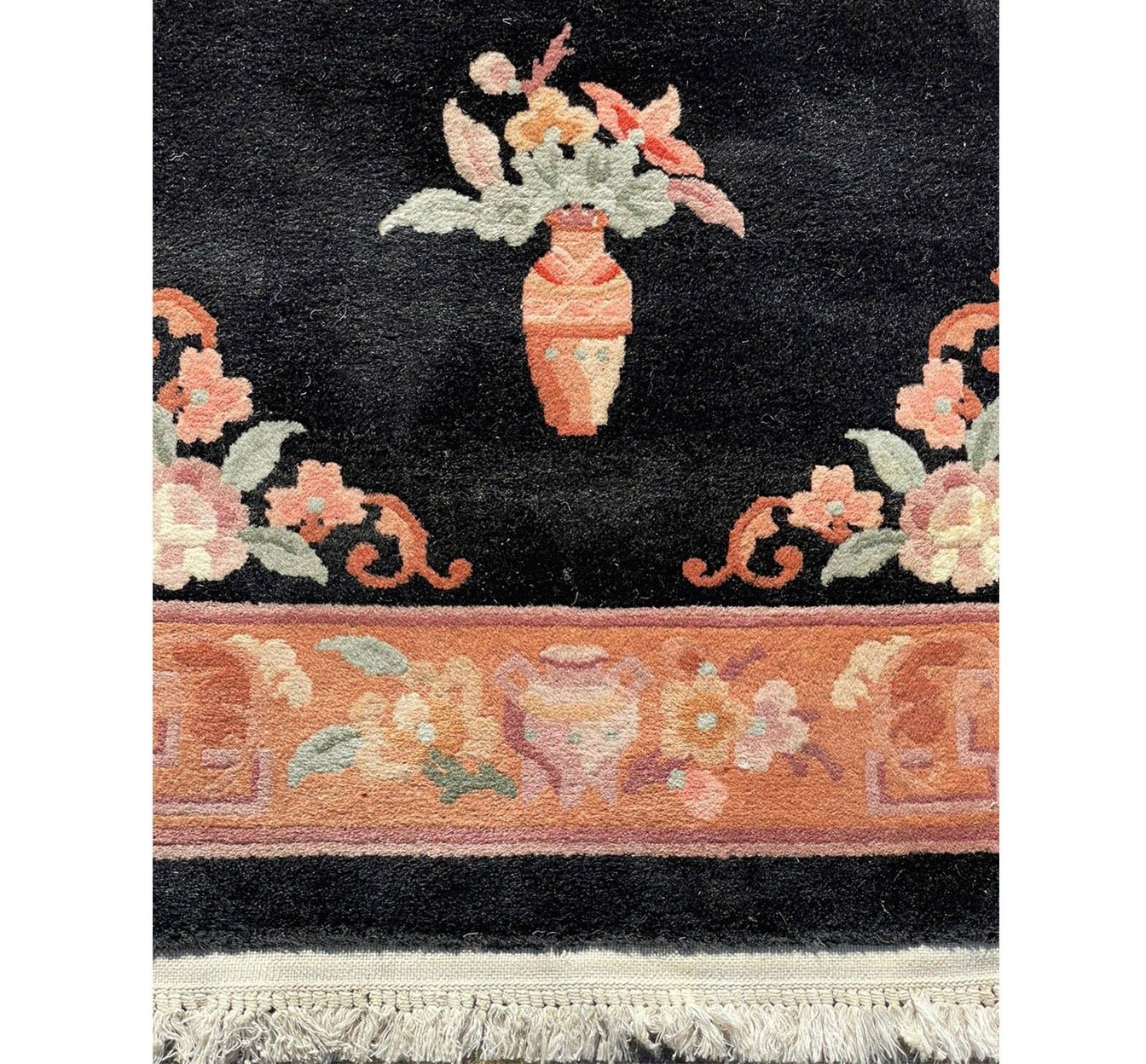 3 x 5'5 Antique Oriental Art Deco Rug