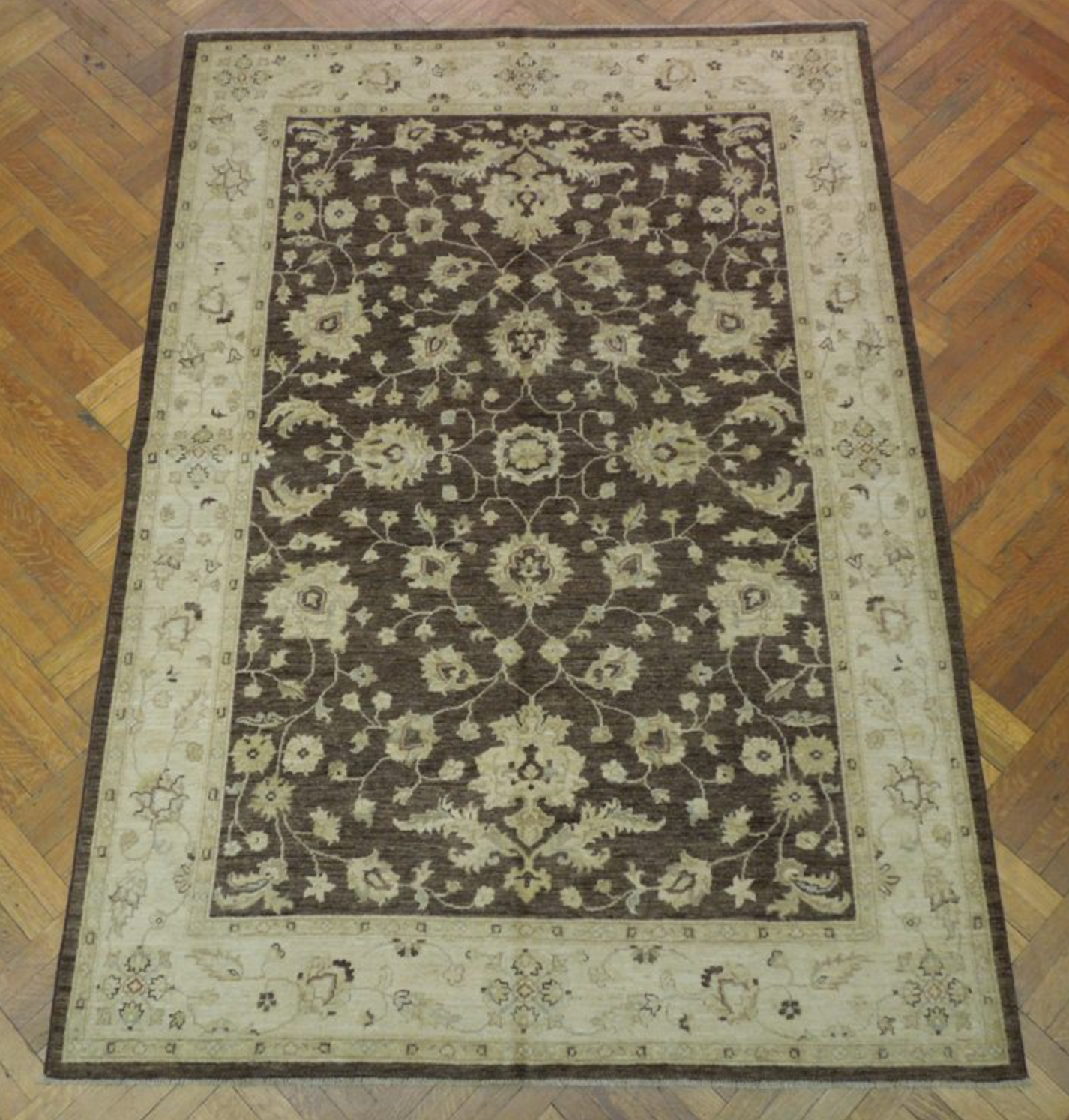 6 x 9 Transitional Oriental Chobi Peshawar Rug
