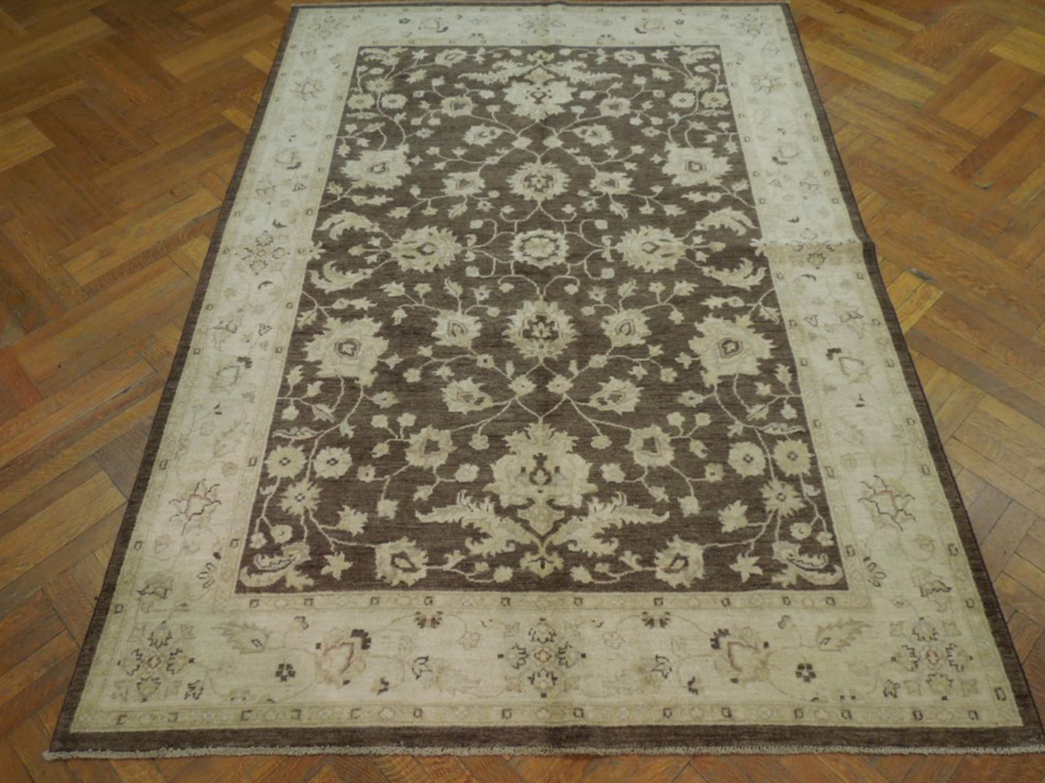 6 x 9 Transitional Oriental Chobi Peshawar Rug