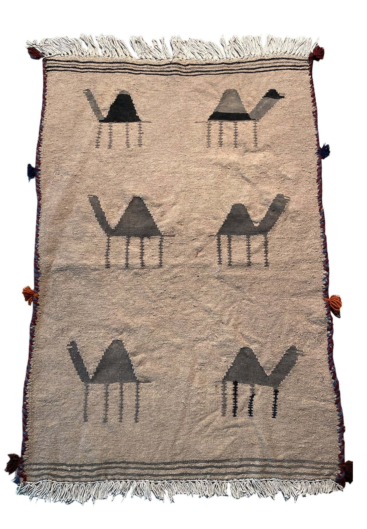 2'5" x 3'7" Antique Qashqai Kelim Rug