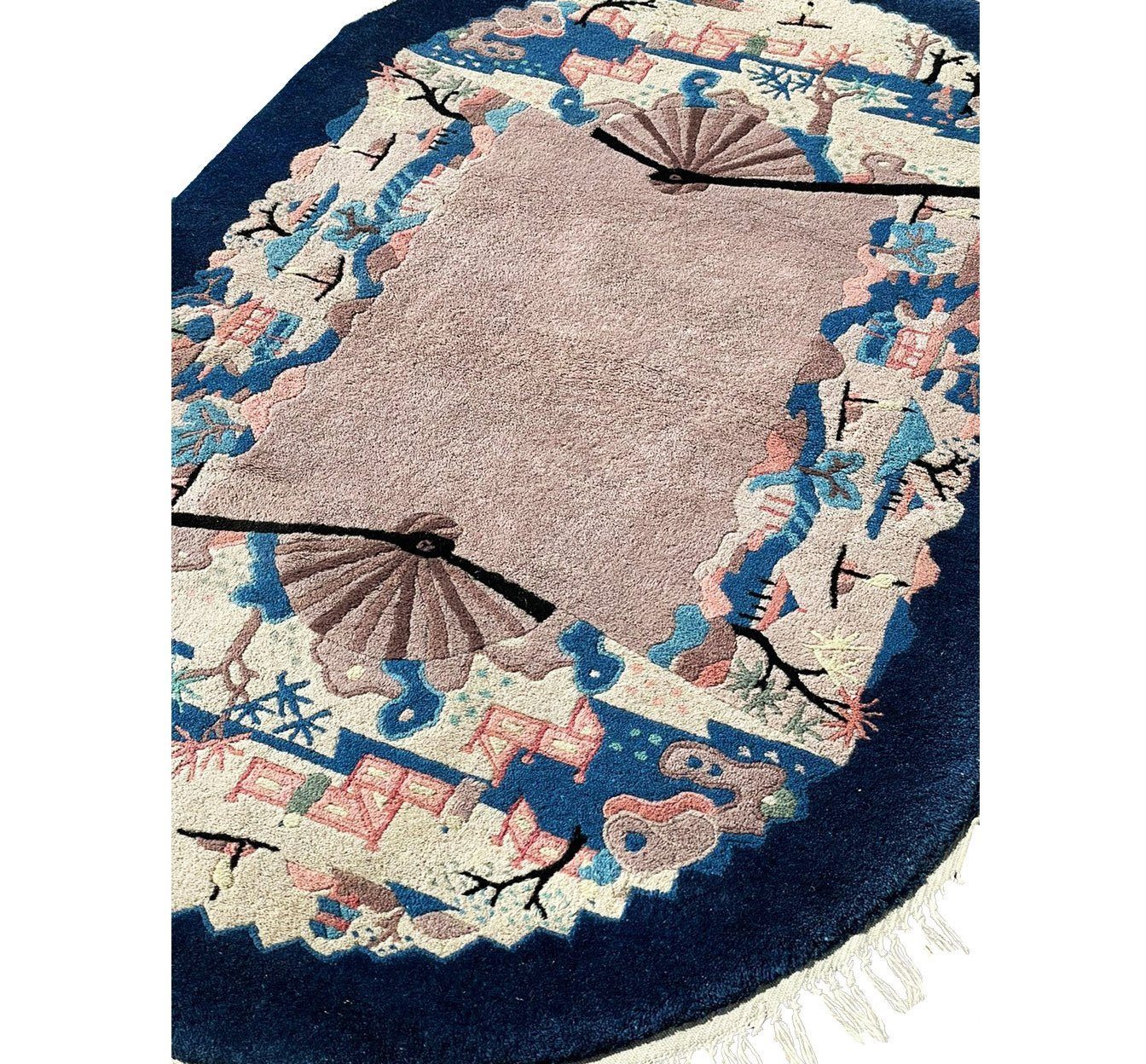 2'3" x 5'5" Oriental Art Deco Oval Rug