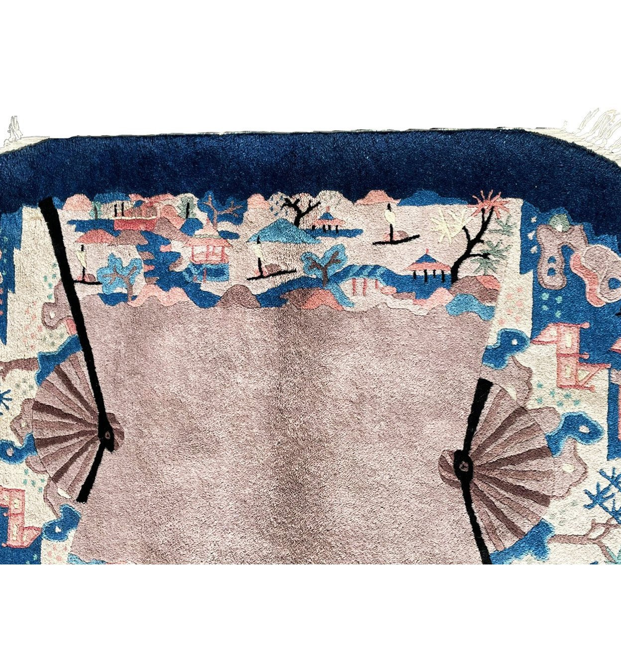 2'3" x 5'5" Oriental Art Deco Oval Rug