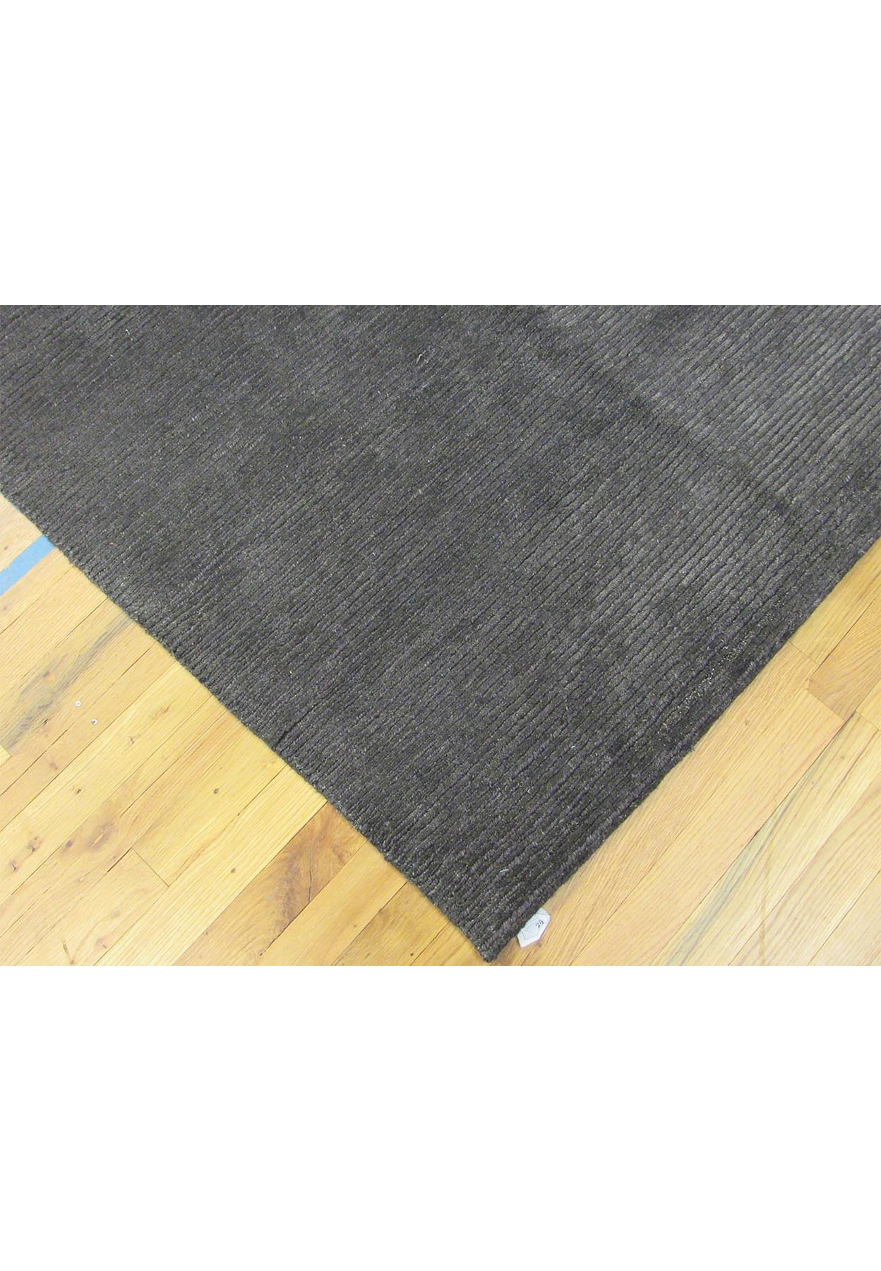 8 x 10 Modern Charcoal Colored Wool and Silk Rug