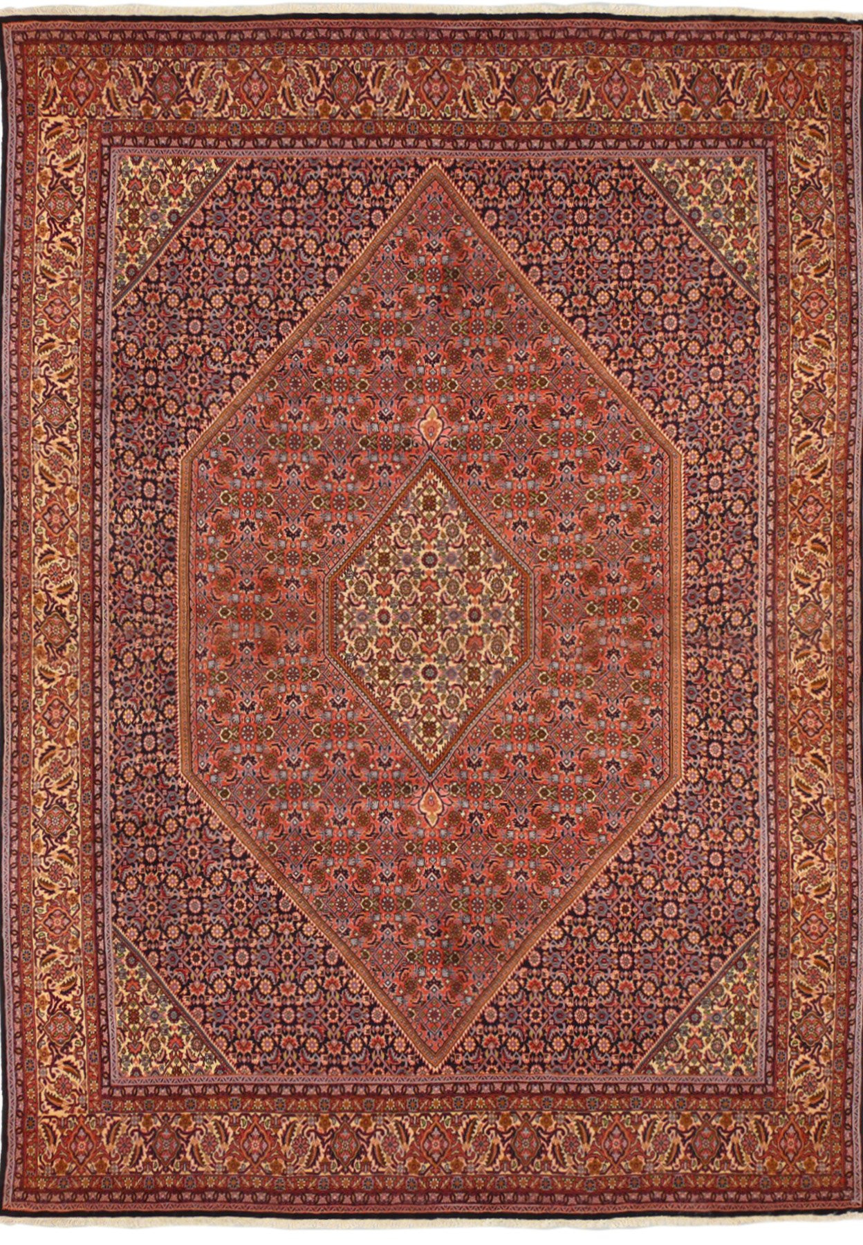 8'2 x 11'5 Persian Bijar Iron Rug | High-End