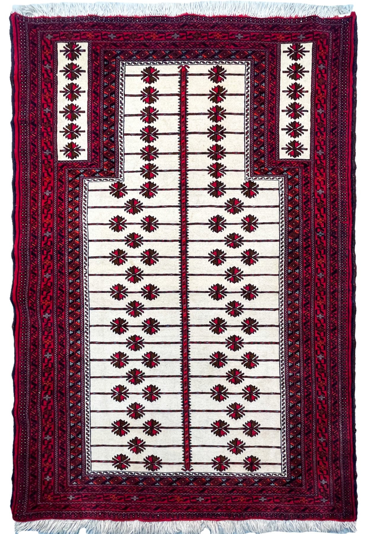 3'7" x 5'4 Rare Persian Baluch Tribal Rug