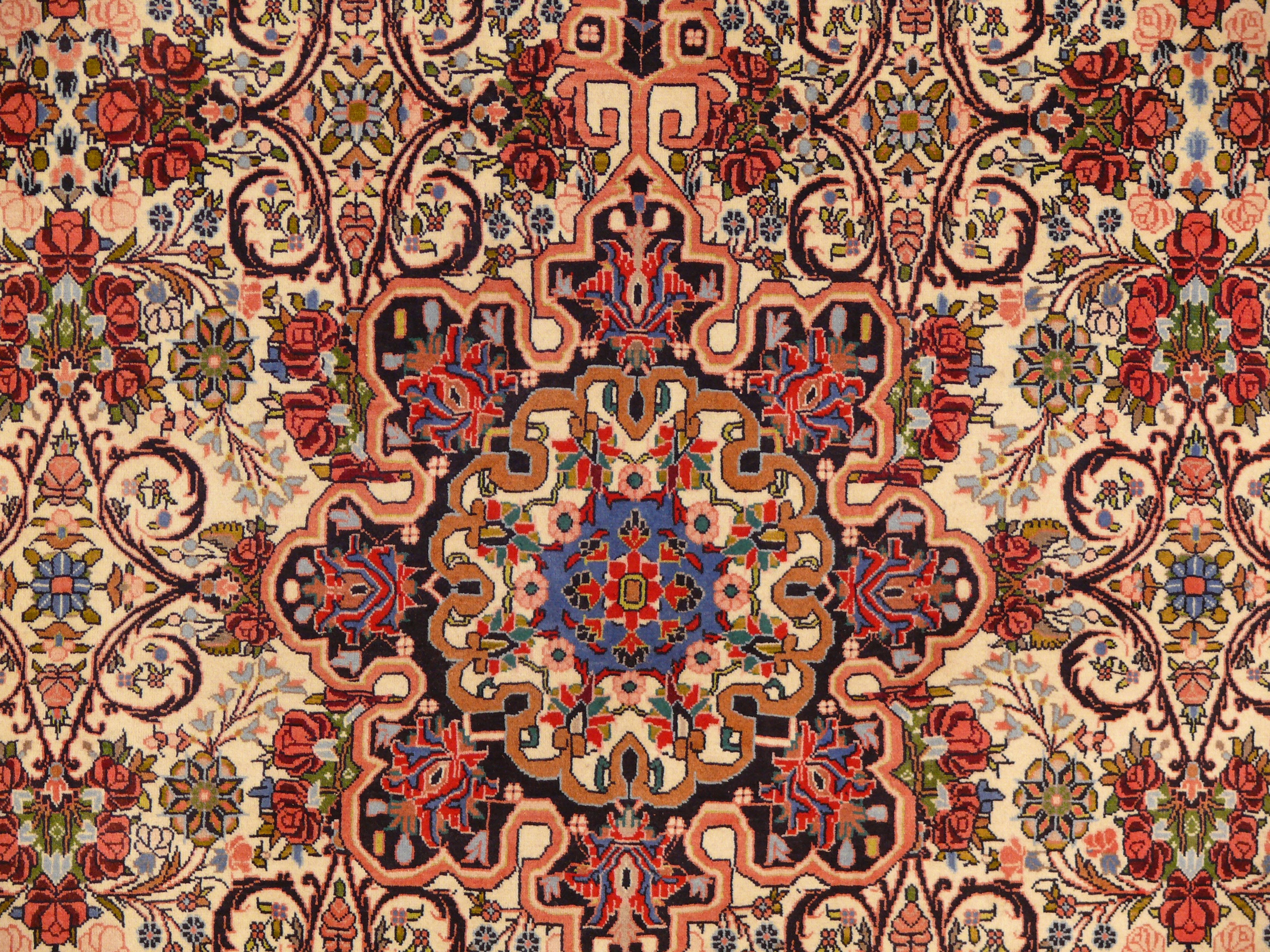 7 x 10 Persian Bijar Rug Floral Design