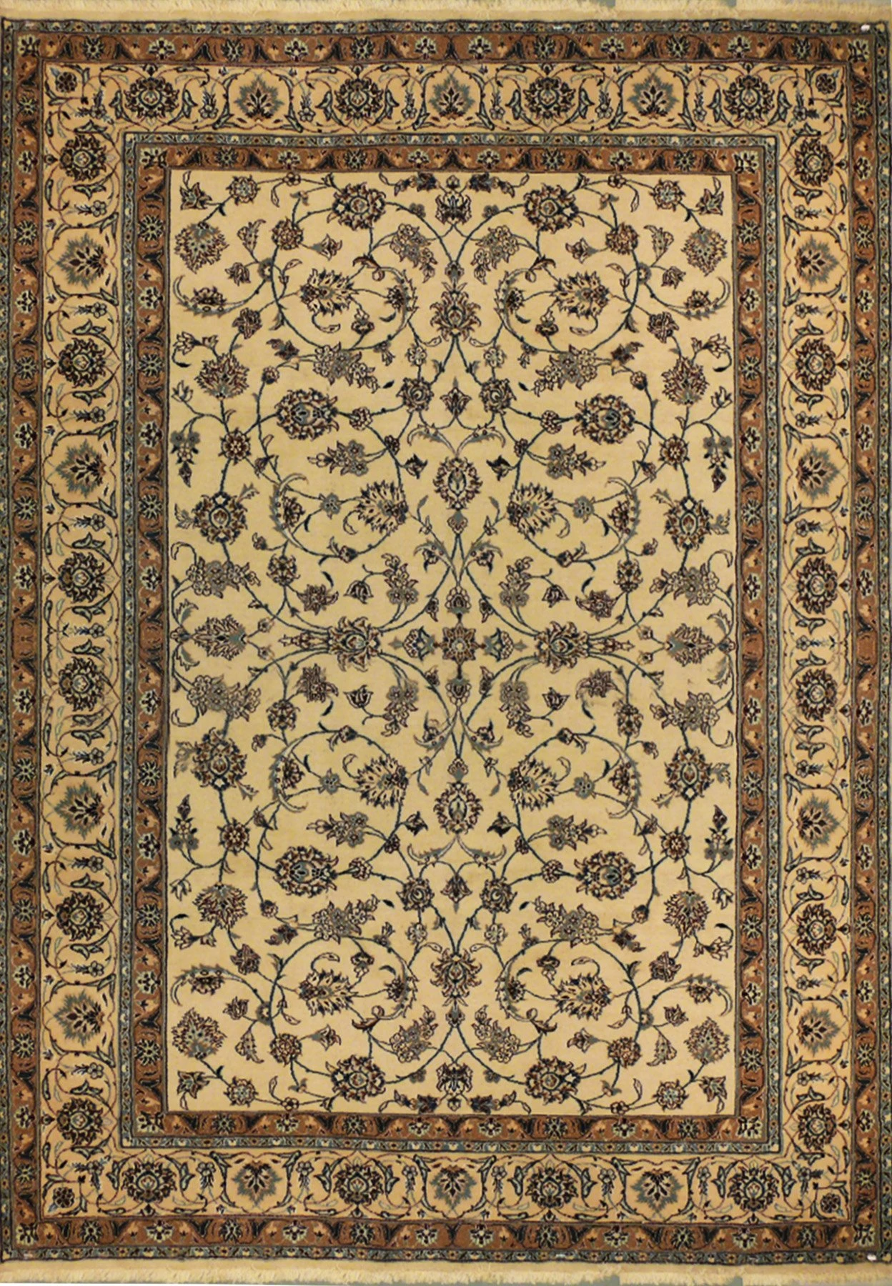 8'2 x 11' Persian Nain Rug All-Over Design Beige