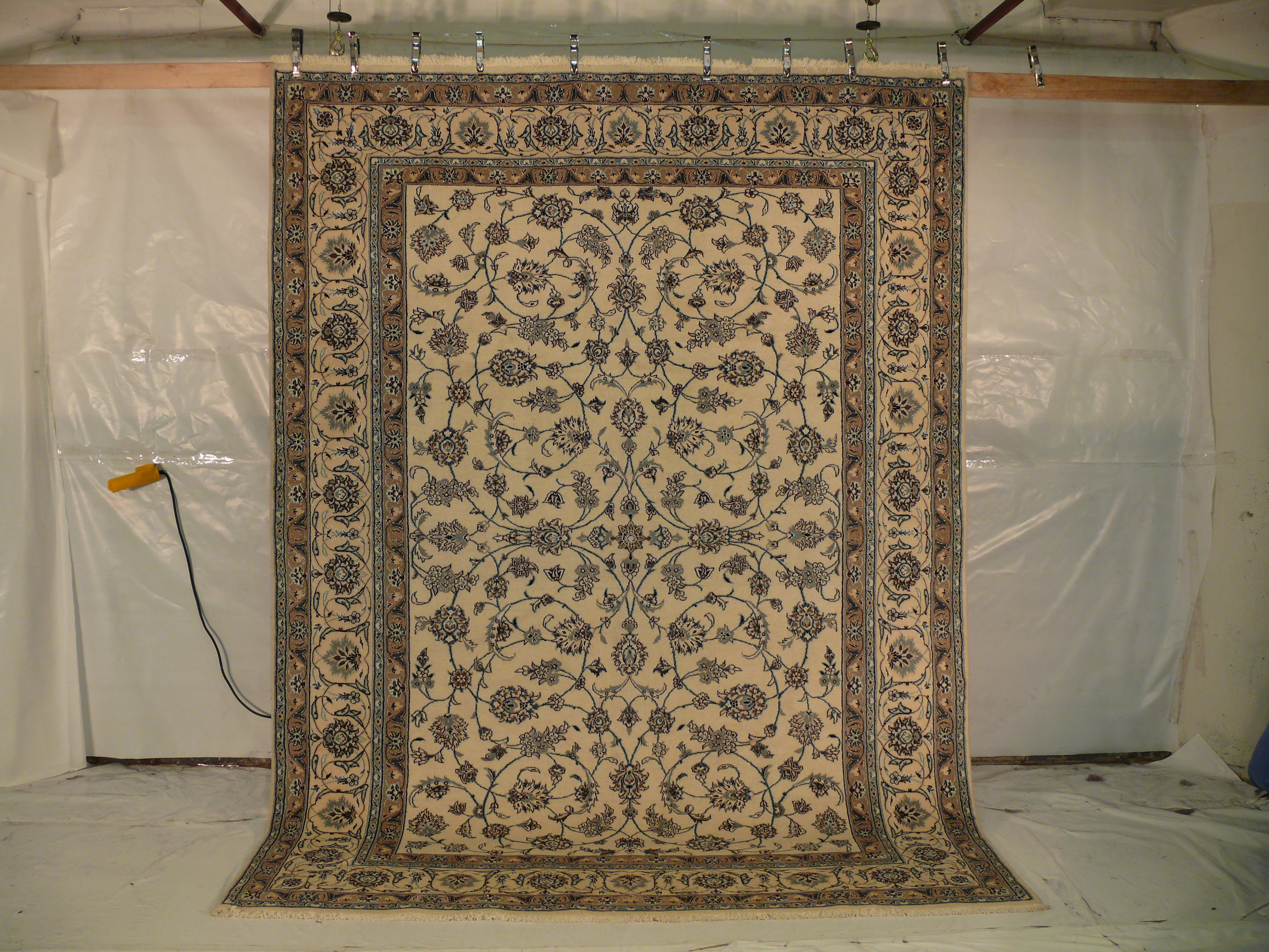8'2 x 11' Persian Nain Rug All-Over Design Beige