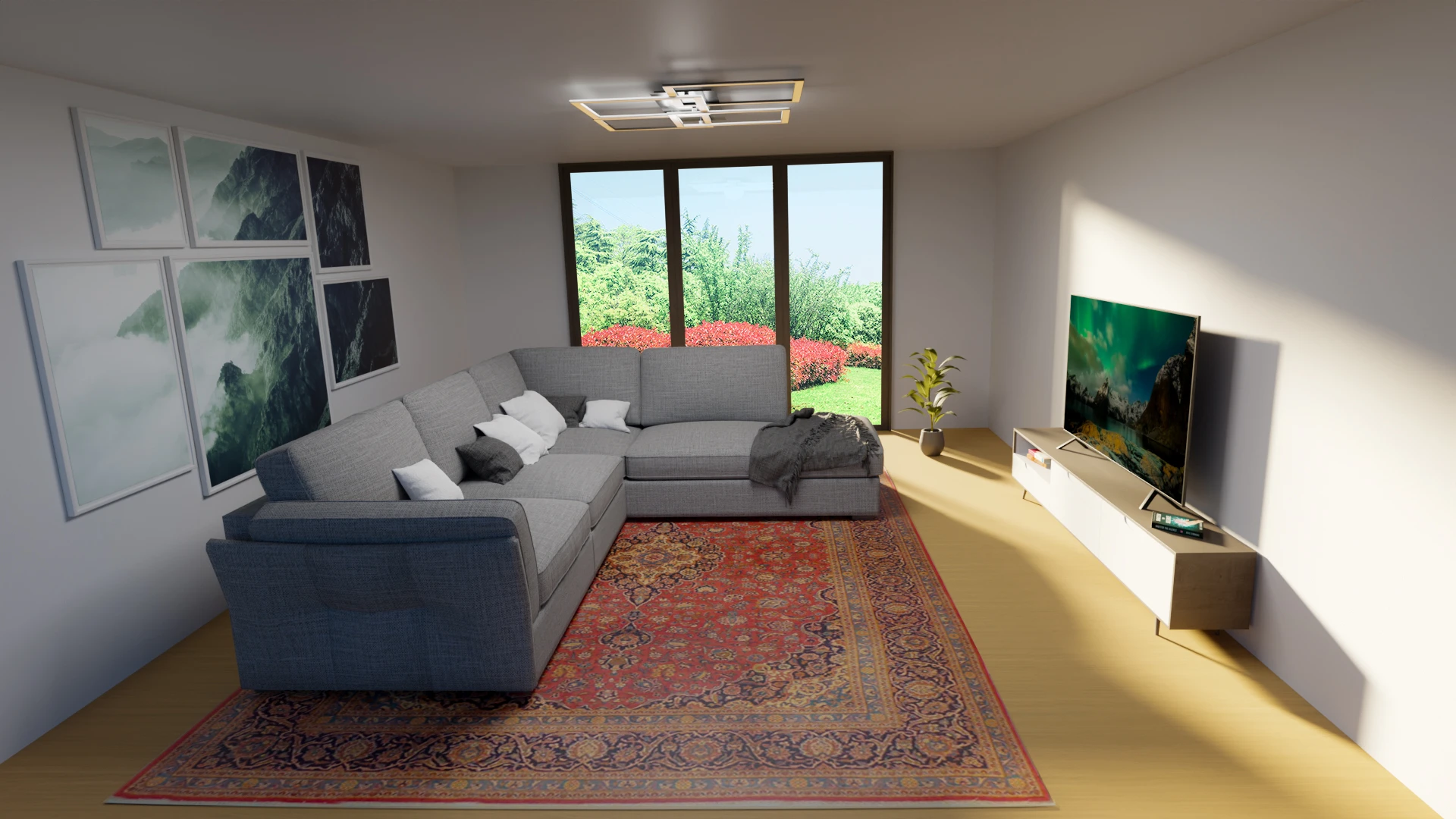 10 x 14 Persian Kashan Rug 4