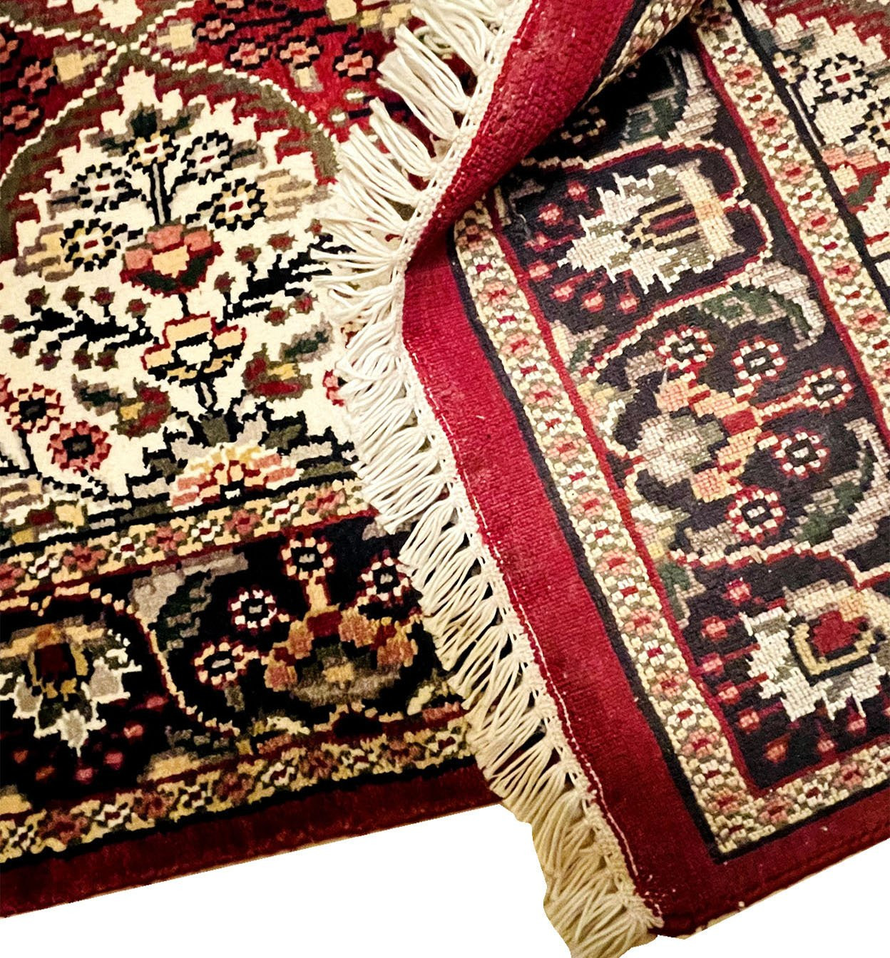 2'7 x 11 Oriental Kashmiri Wool & Silk Runner Rug