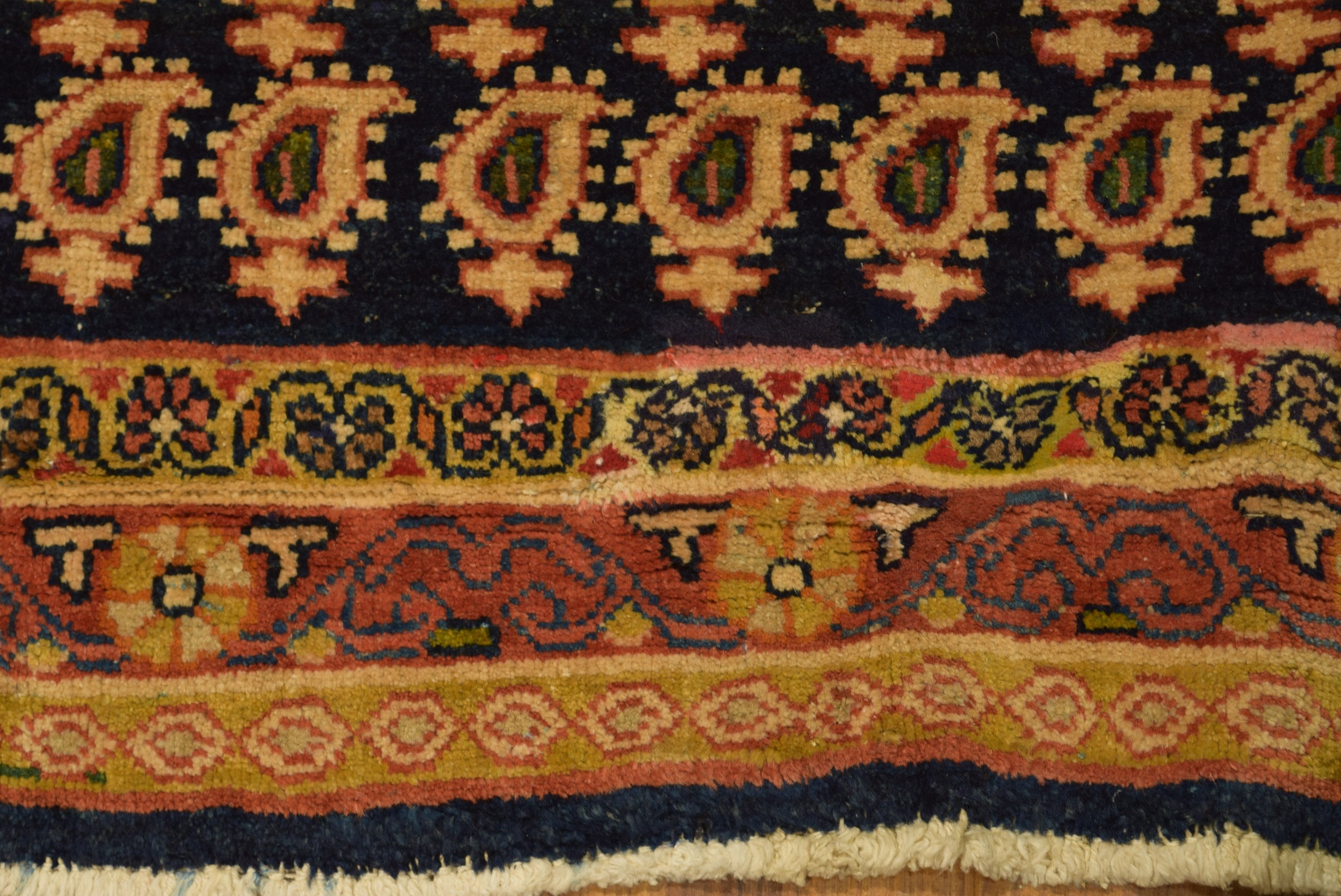 3'4" x 7'2"Persian Mahal Tribal Rug All Over Design