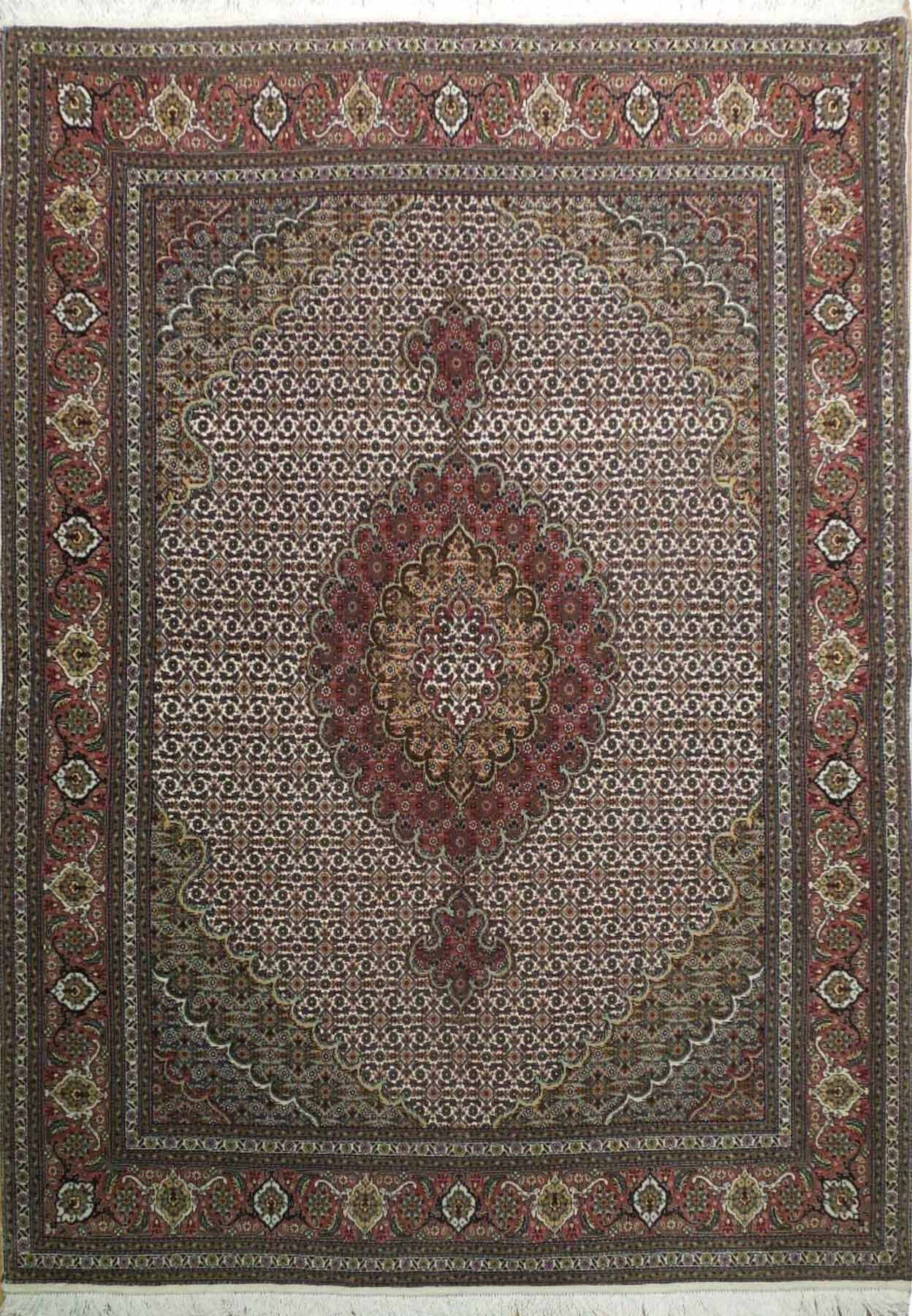 5 x 7 Persian Tabriz 50 Raj Wool & Silk Rug