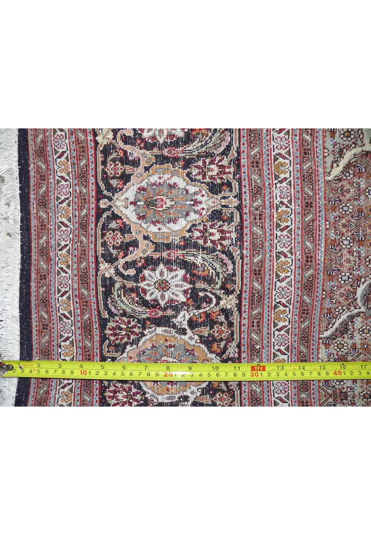 7 x 10 Persian Tabriz Mahi / Fish Design 50 Raj Wool & Silk Rug