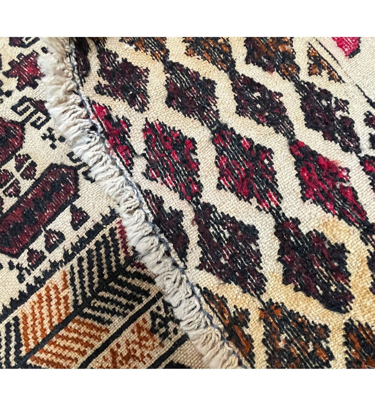 3'8" x 5'4" Antique Persian Baluch Rug