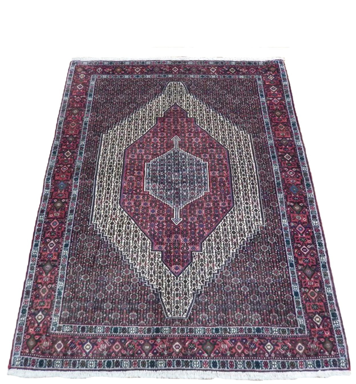4 x 6 Persian Senneh Rug | Kurdish Tribal Style