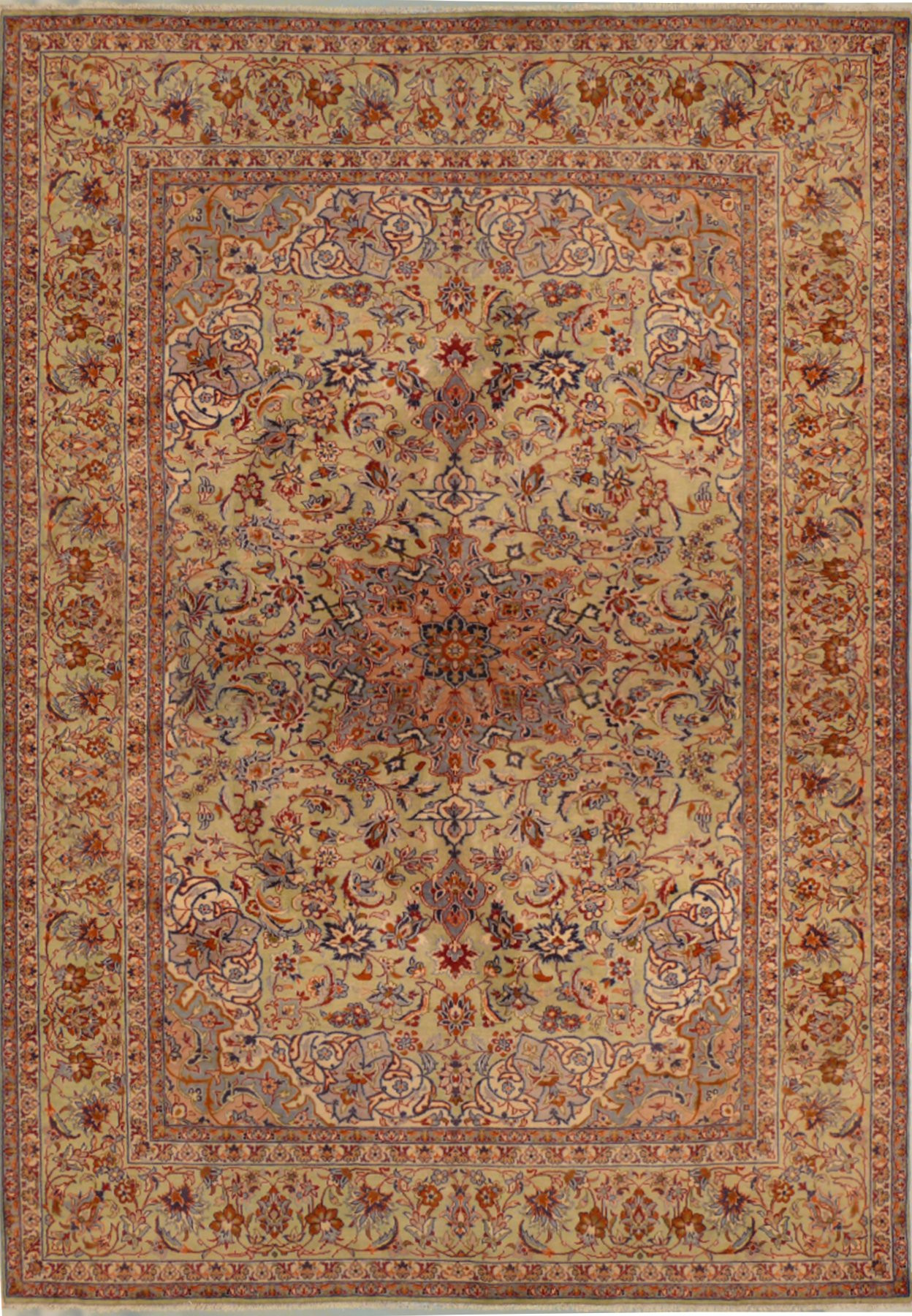 9'6" x 13 Persian Kashan Rug