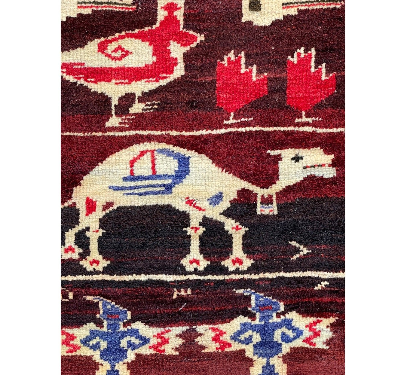 3'3" x 4' Oriental Baluch Tribal Rug