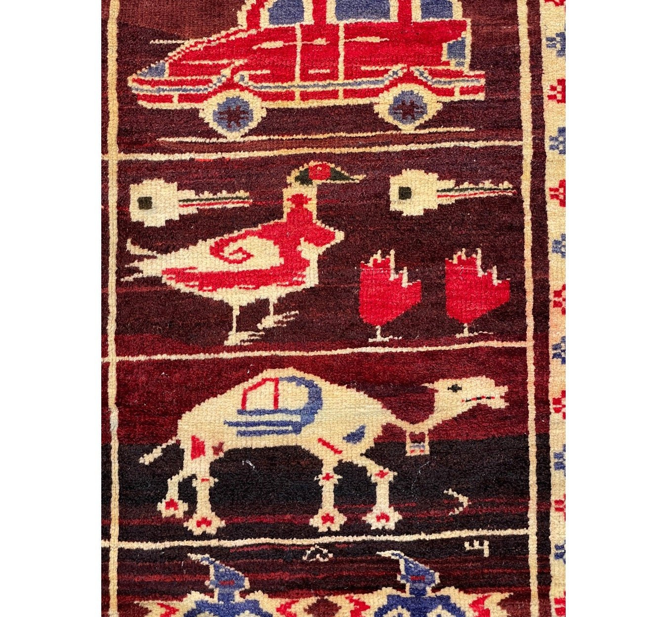 3'3" x 4' Oriental Baluch Tribal Rug